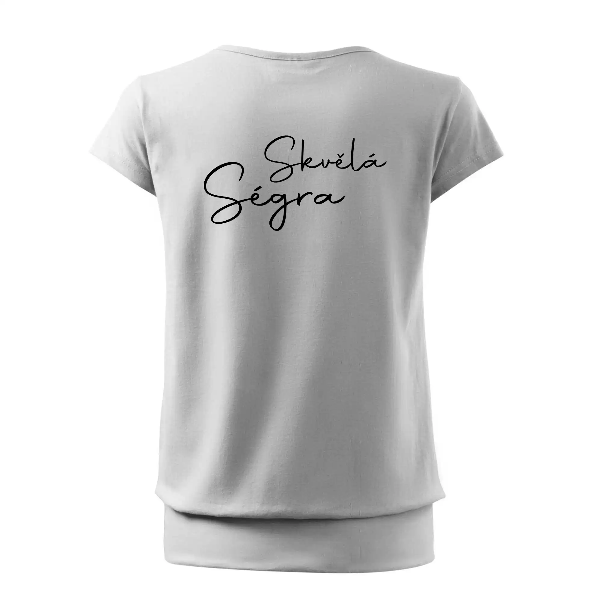 Skvělá ségra - nápis na zádech