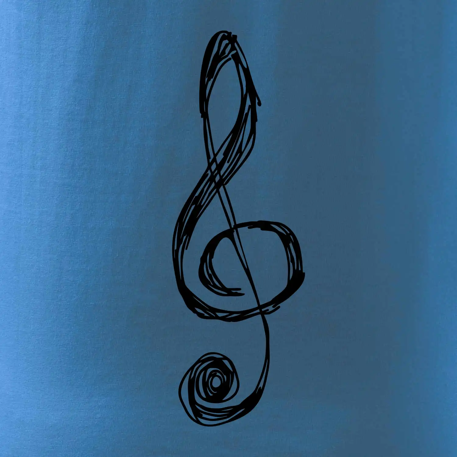 Houslový klíč kreslený