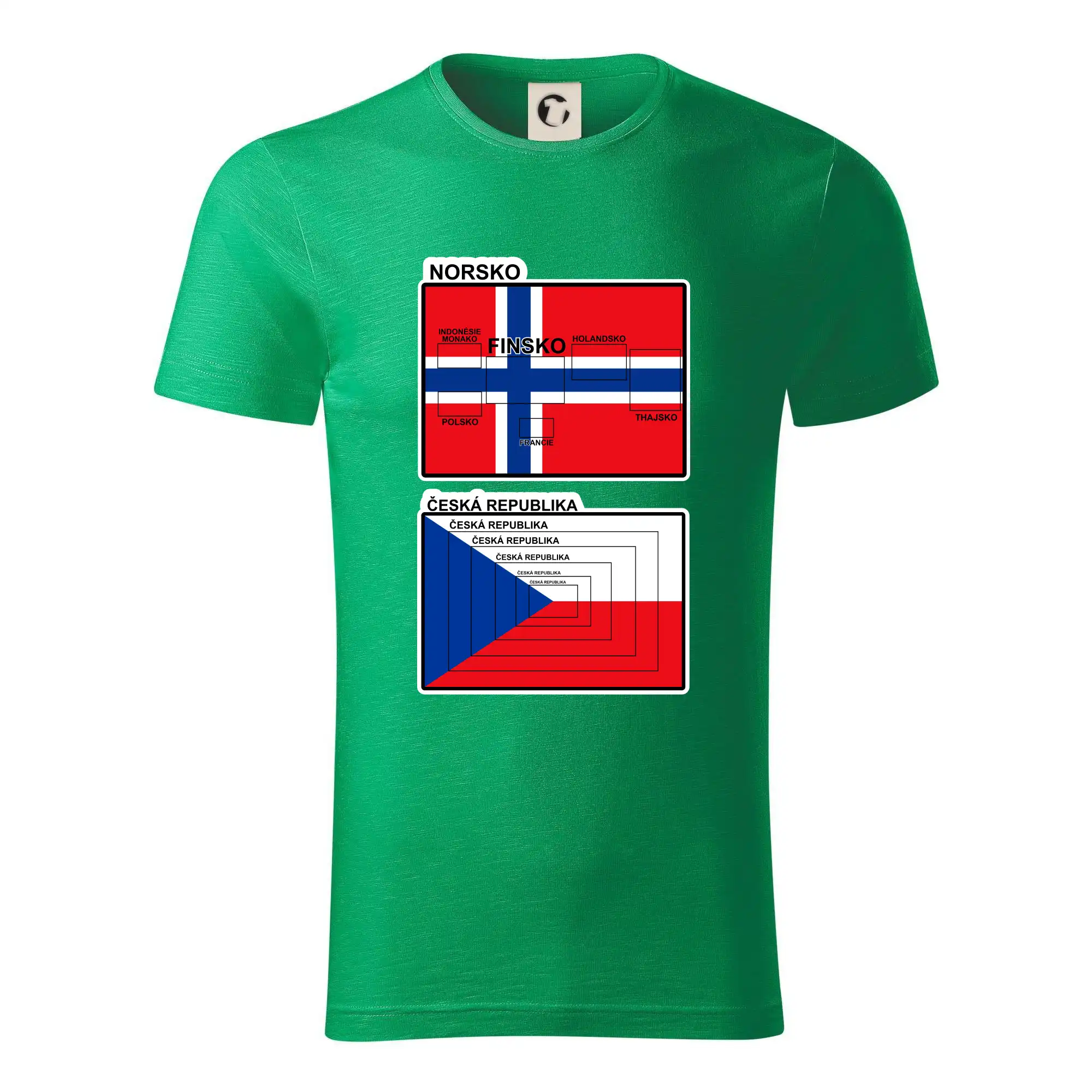 Norská a česká vlajka