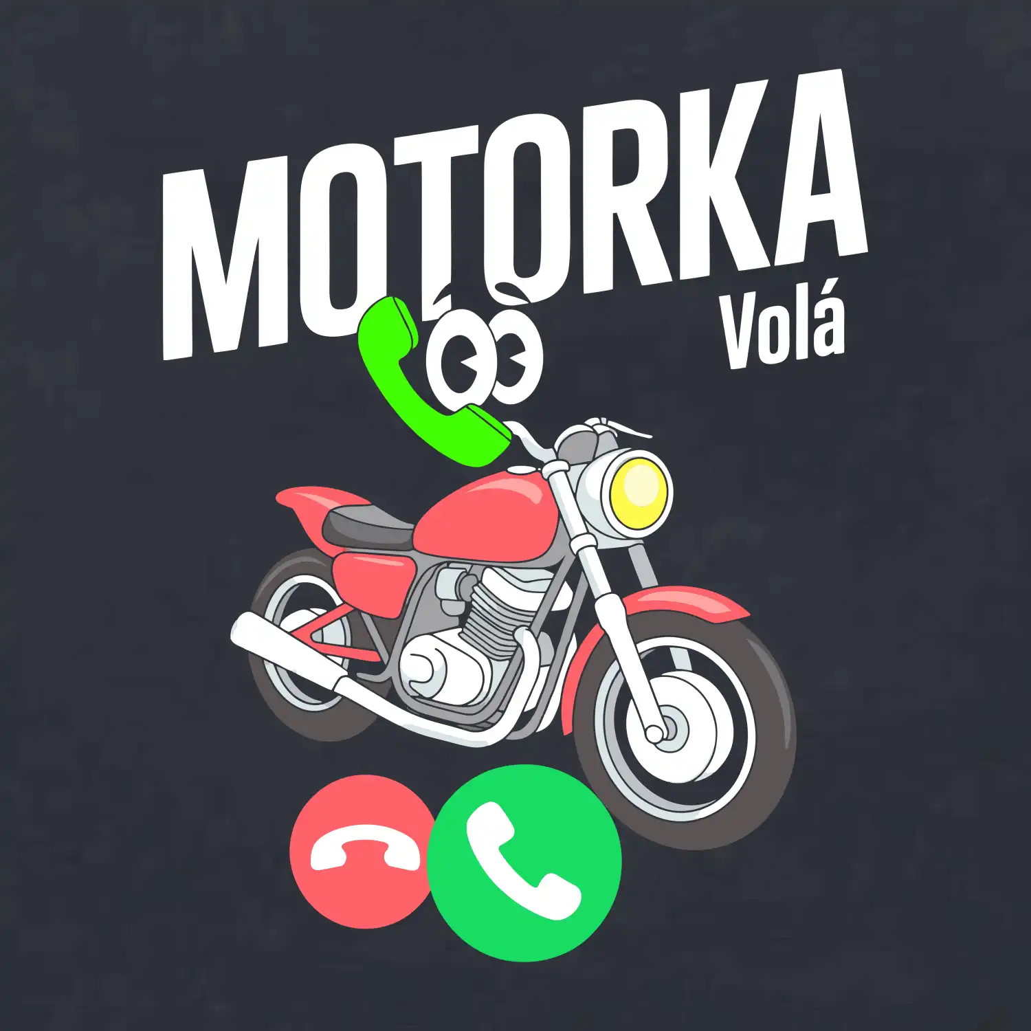 Karikatura motorka silnice volá