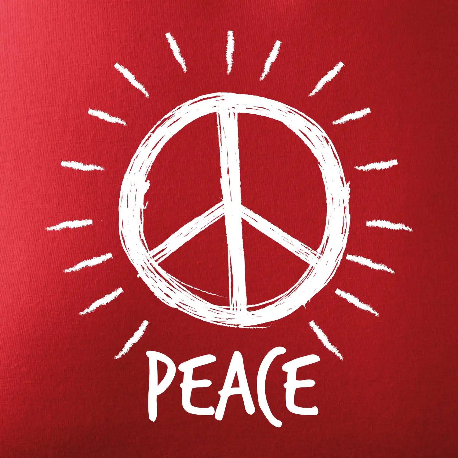 Peace symbol černobílý