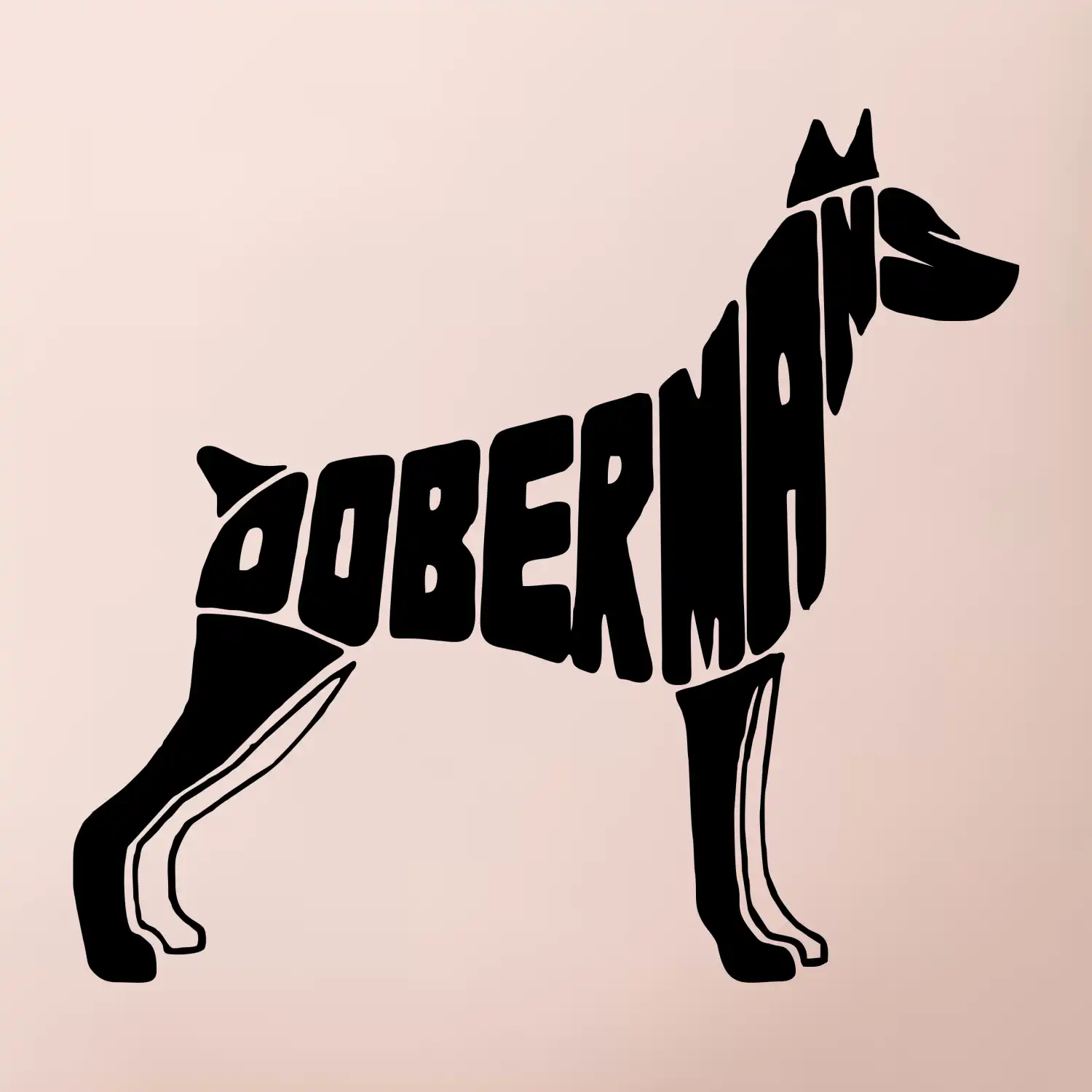 Dobrmans - nápis v tělě