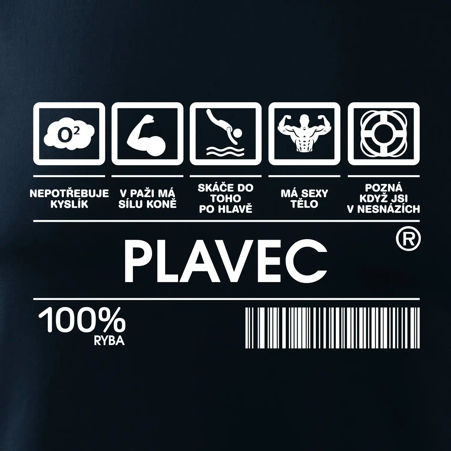 Čárový kód  - Plavec/plavkyně