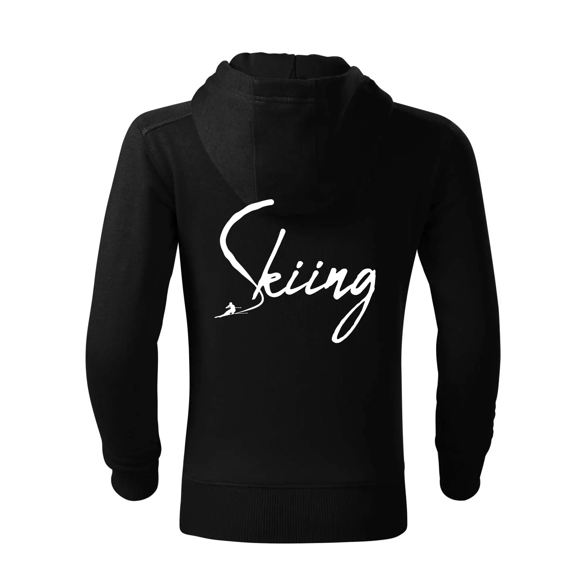 Skiing nápis lyžař