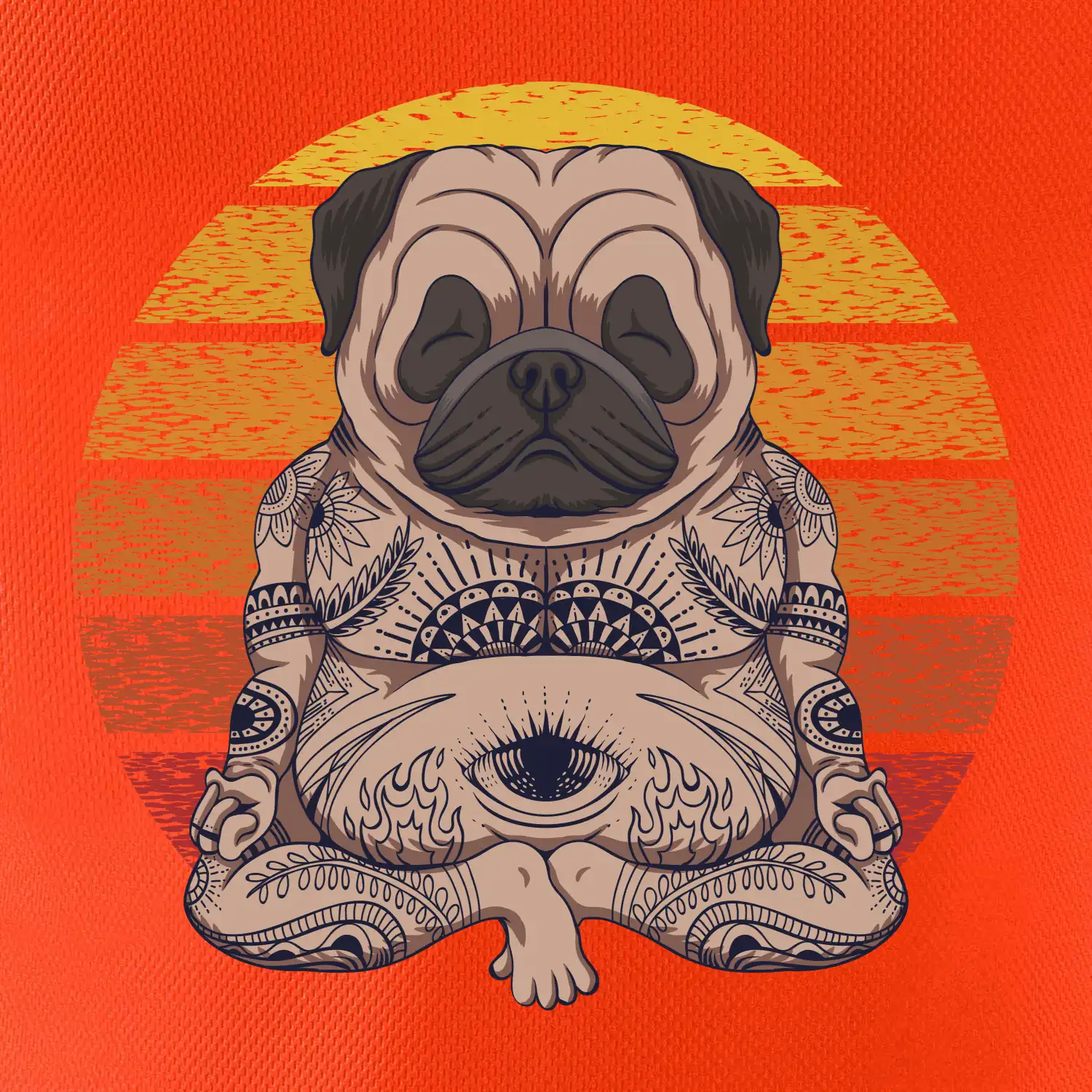 Yoga meditace - pug