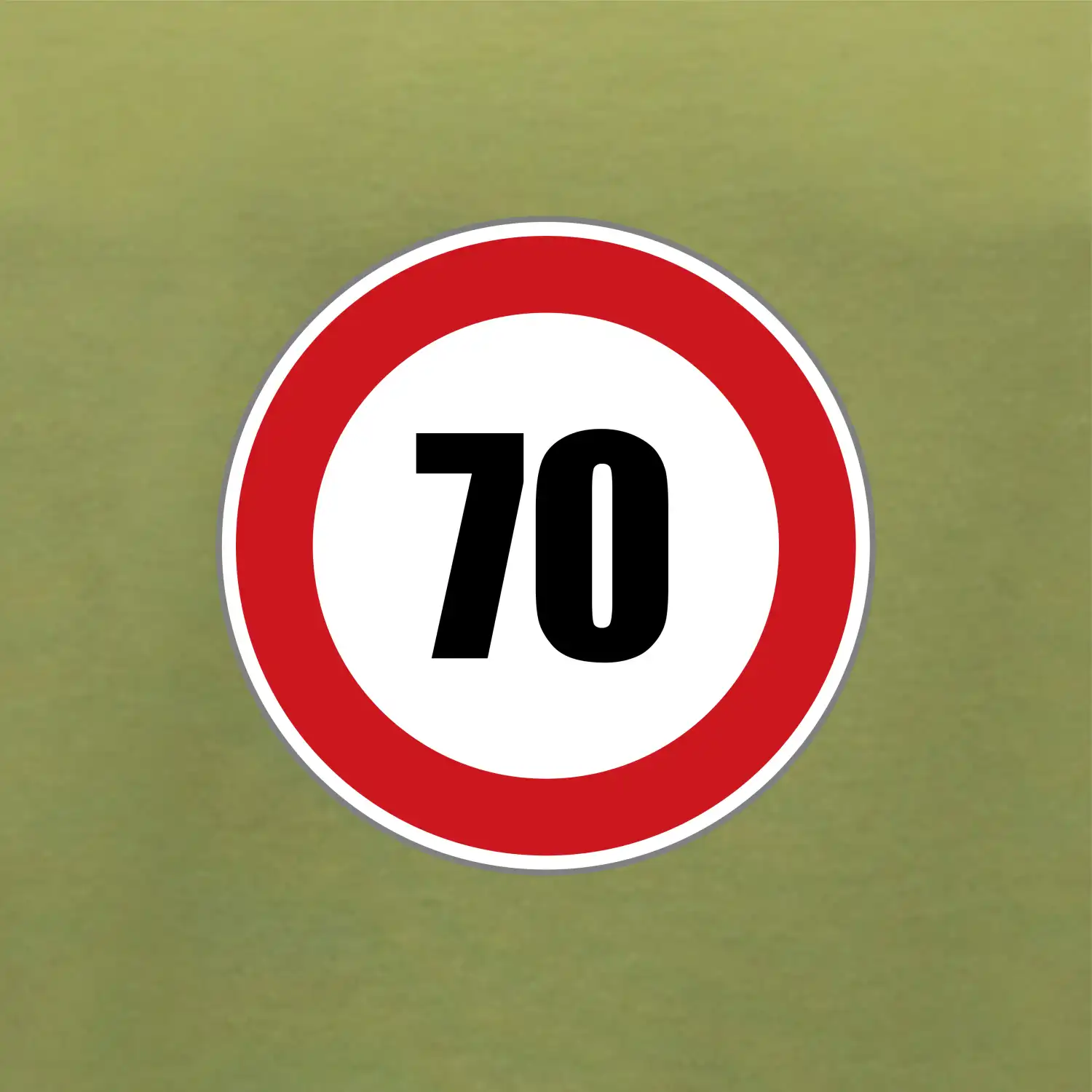 Dopravní značka - omezení rychlosti 70