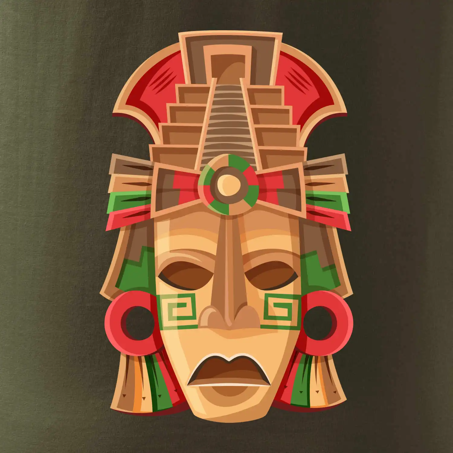 Mayové maska červené uši