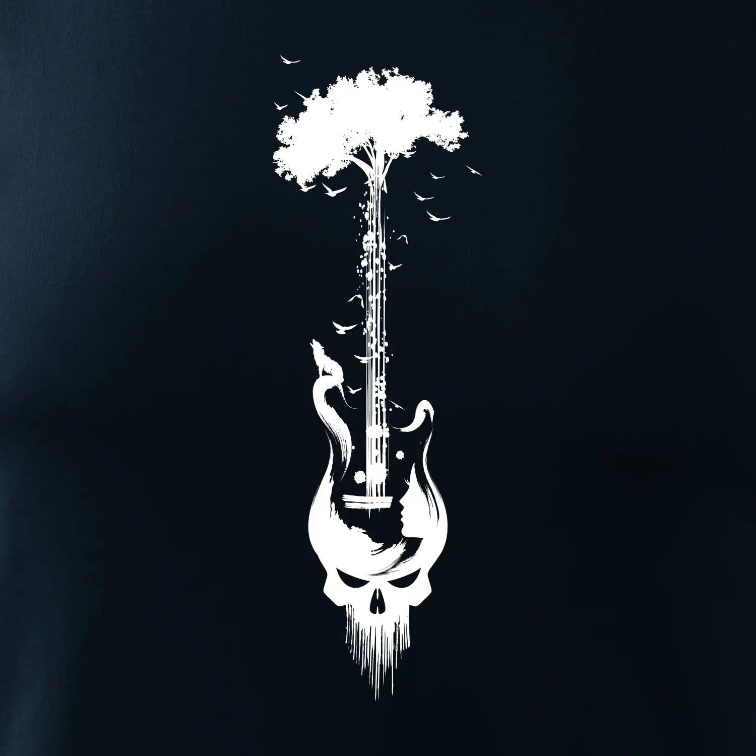 Kytara strom a lebka