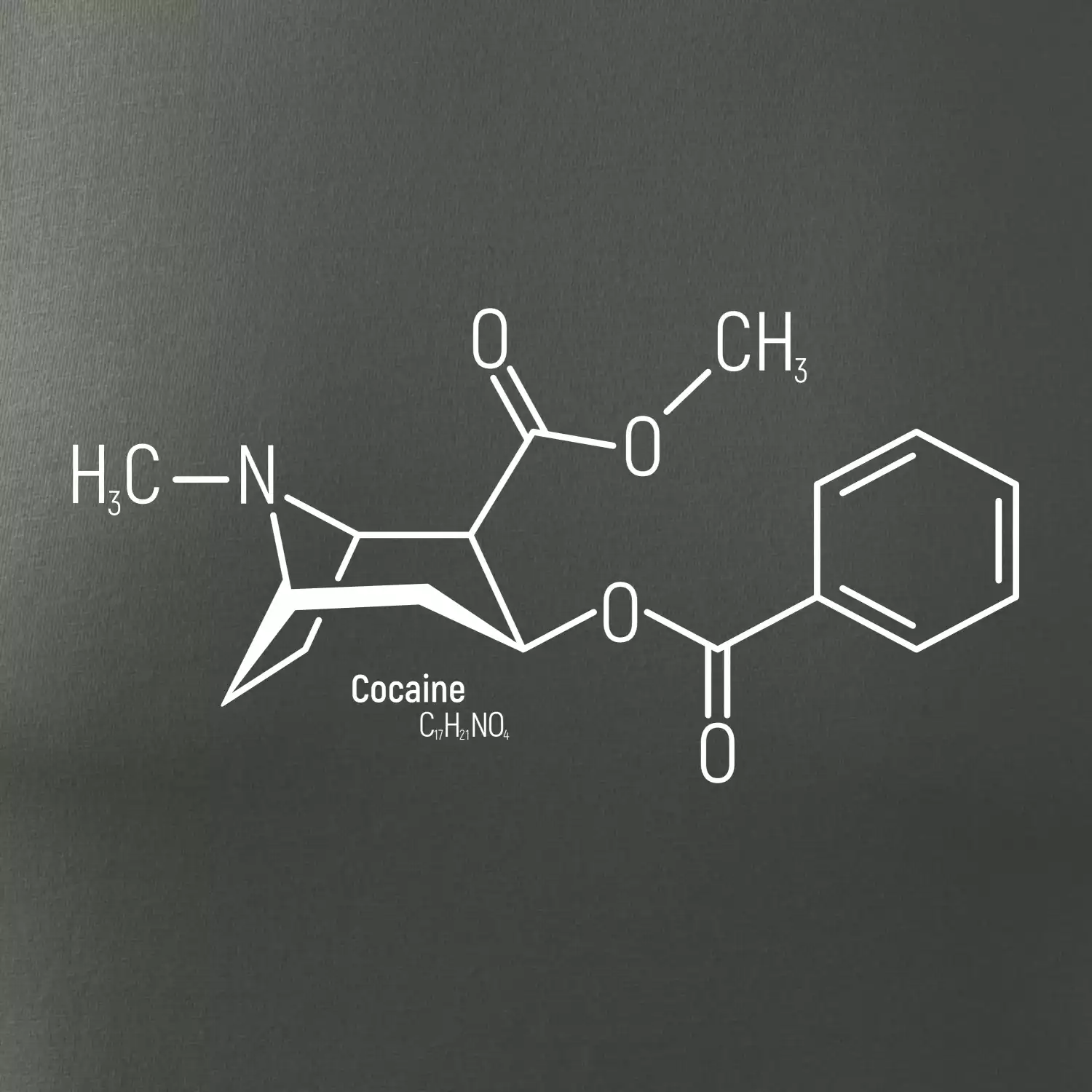 Molekulární struktura Cocaine Kokain