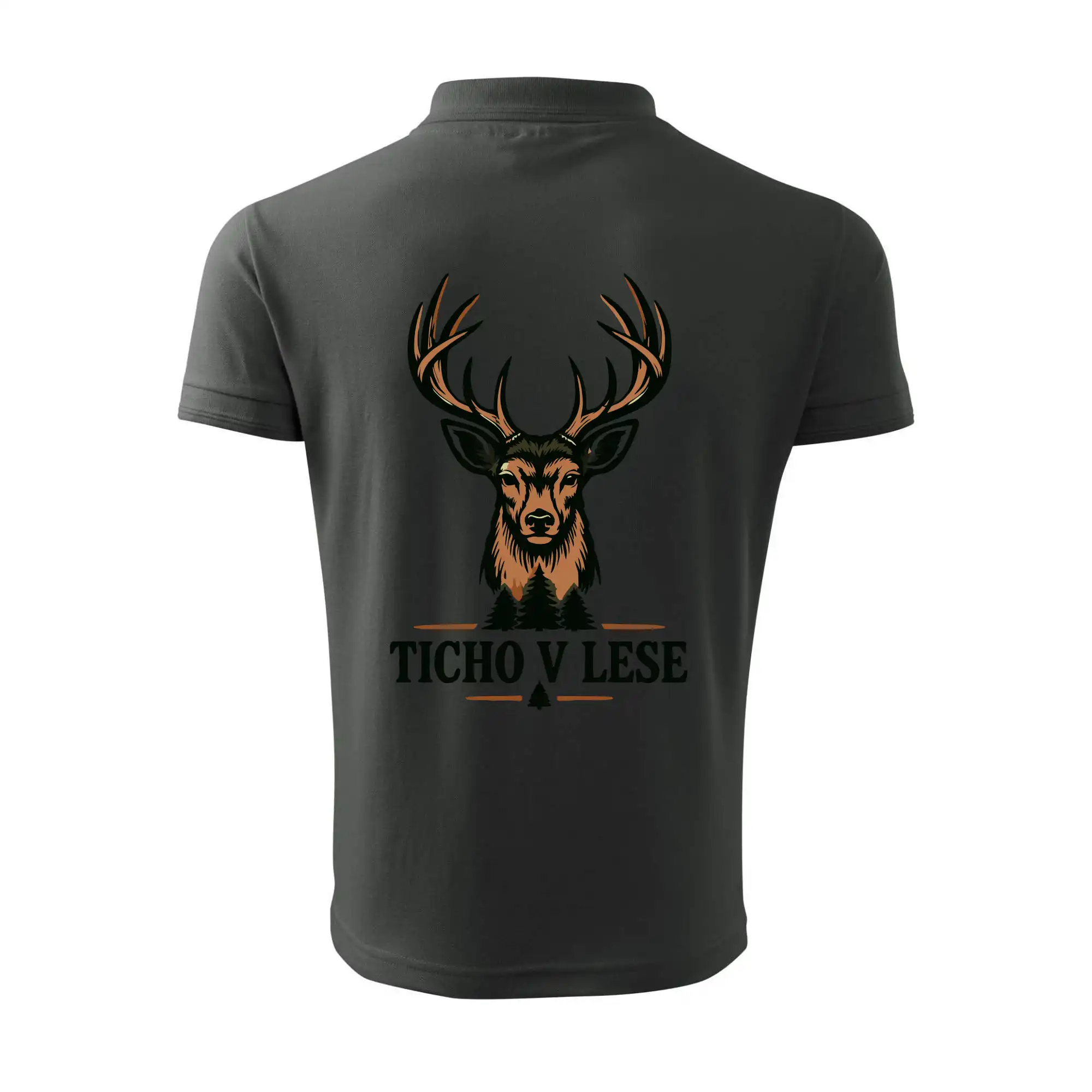 Ticho v lese jelení minimalistický motiv