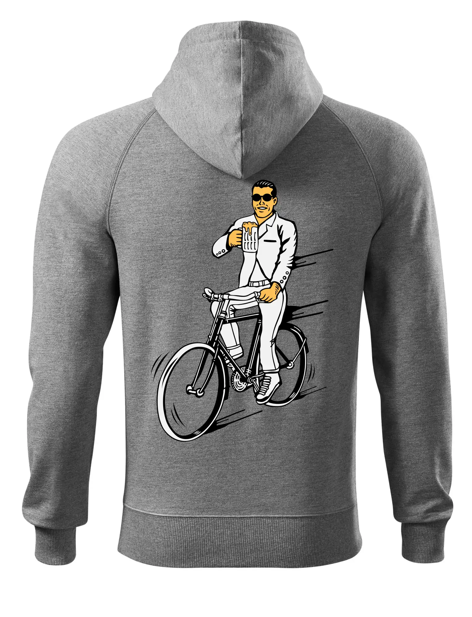 Gentleman na kole s pivem