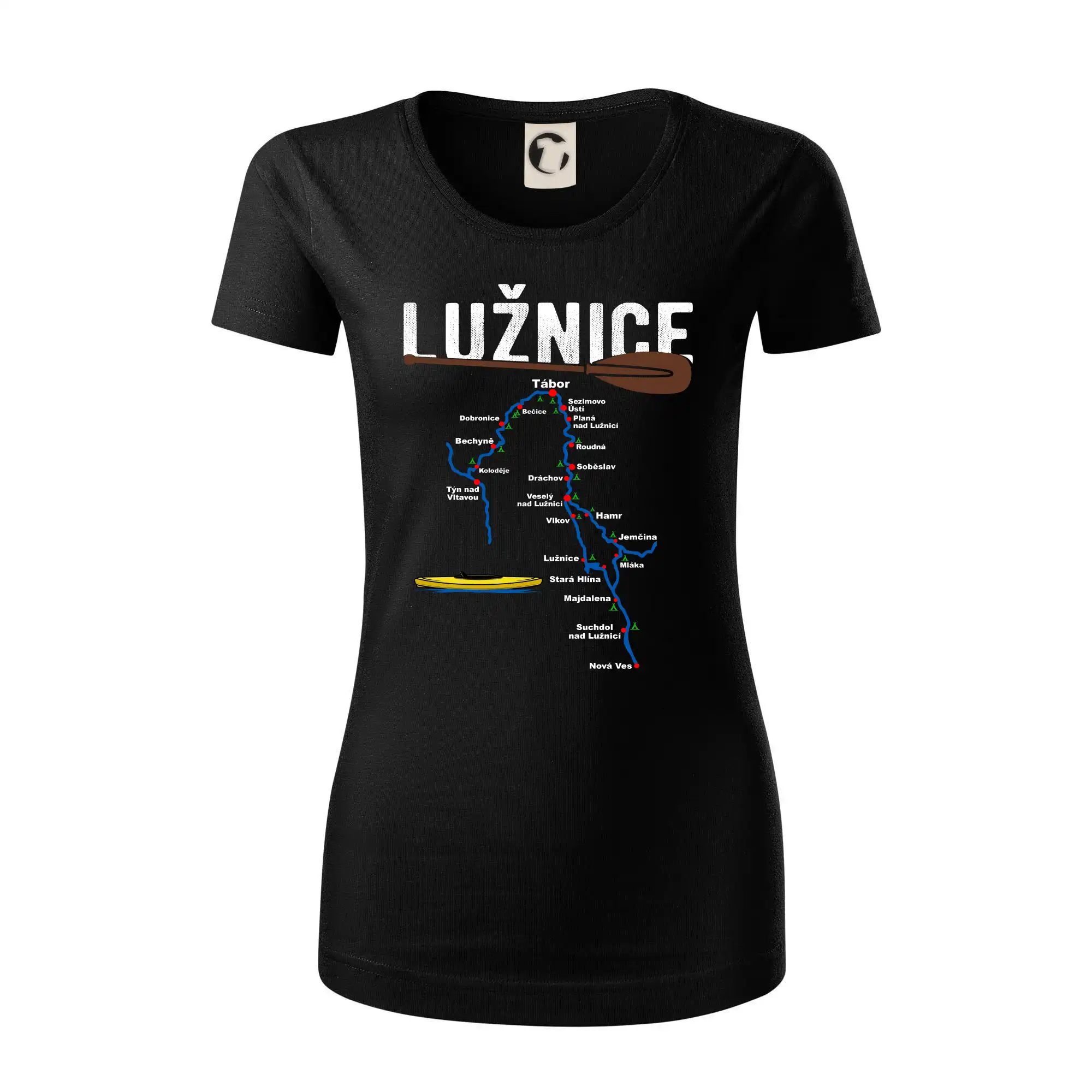 Mapa řeky Lužnice