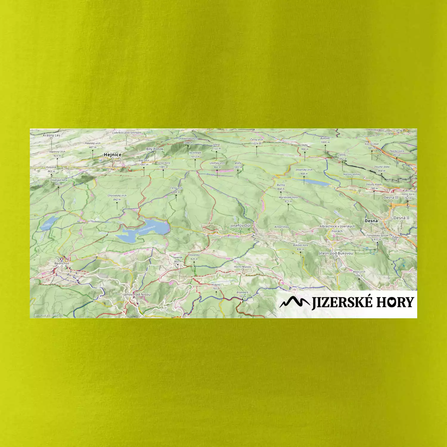 Jizerské hory mapa