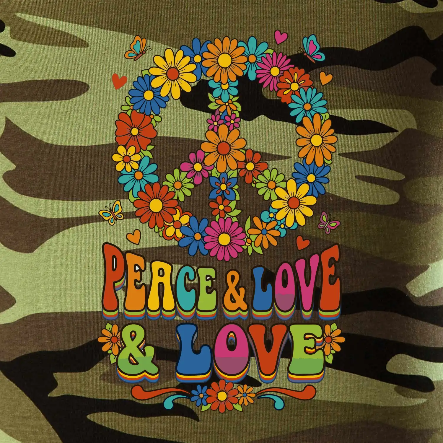 Peace and love - na výšku s květy