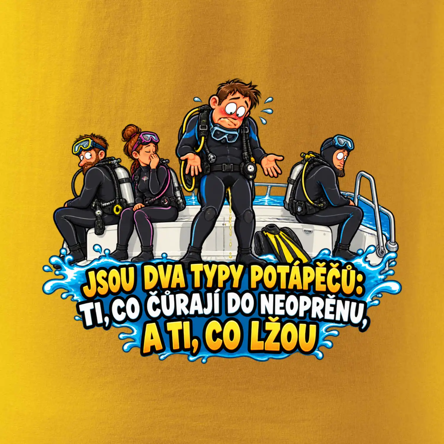 Dva typy potápěčů v neoprenu