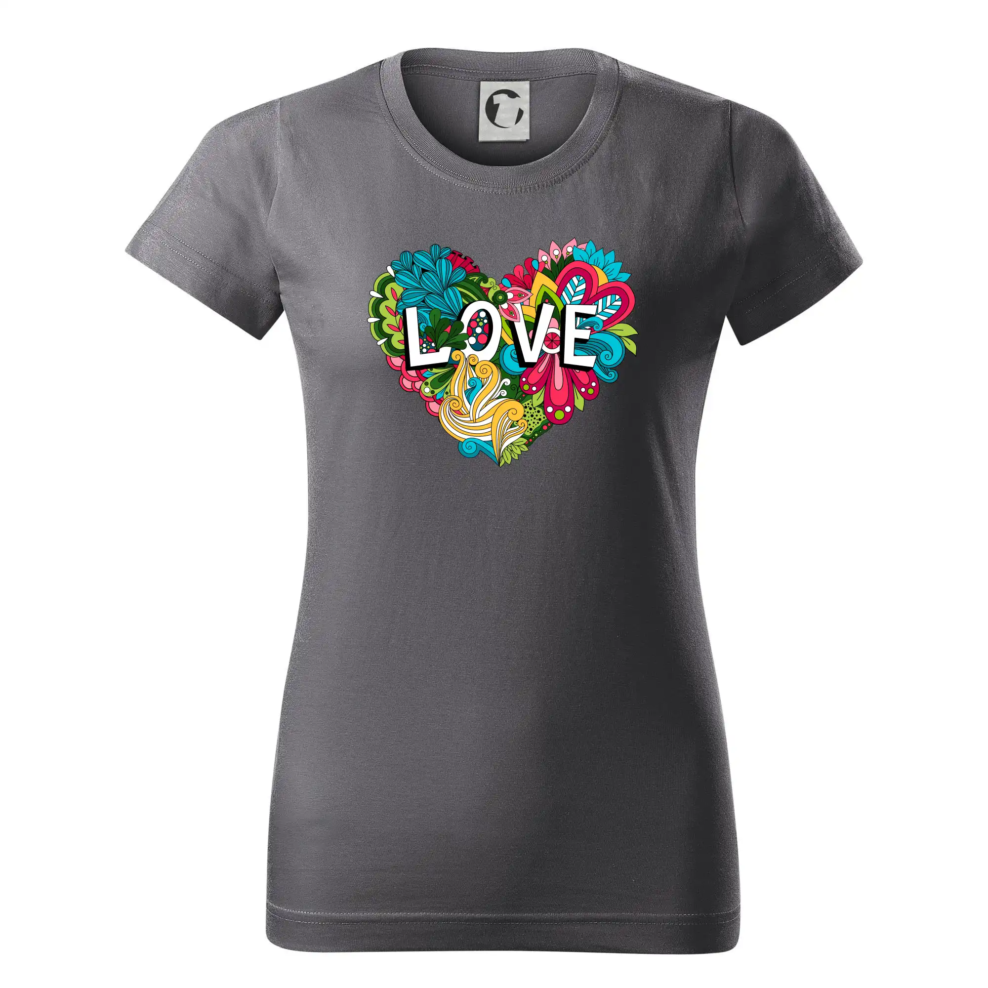 Love nápis květovaný