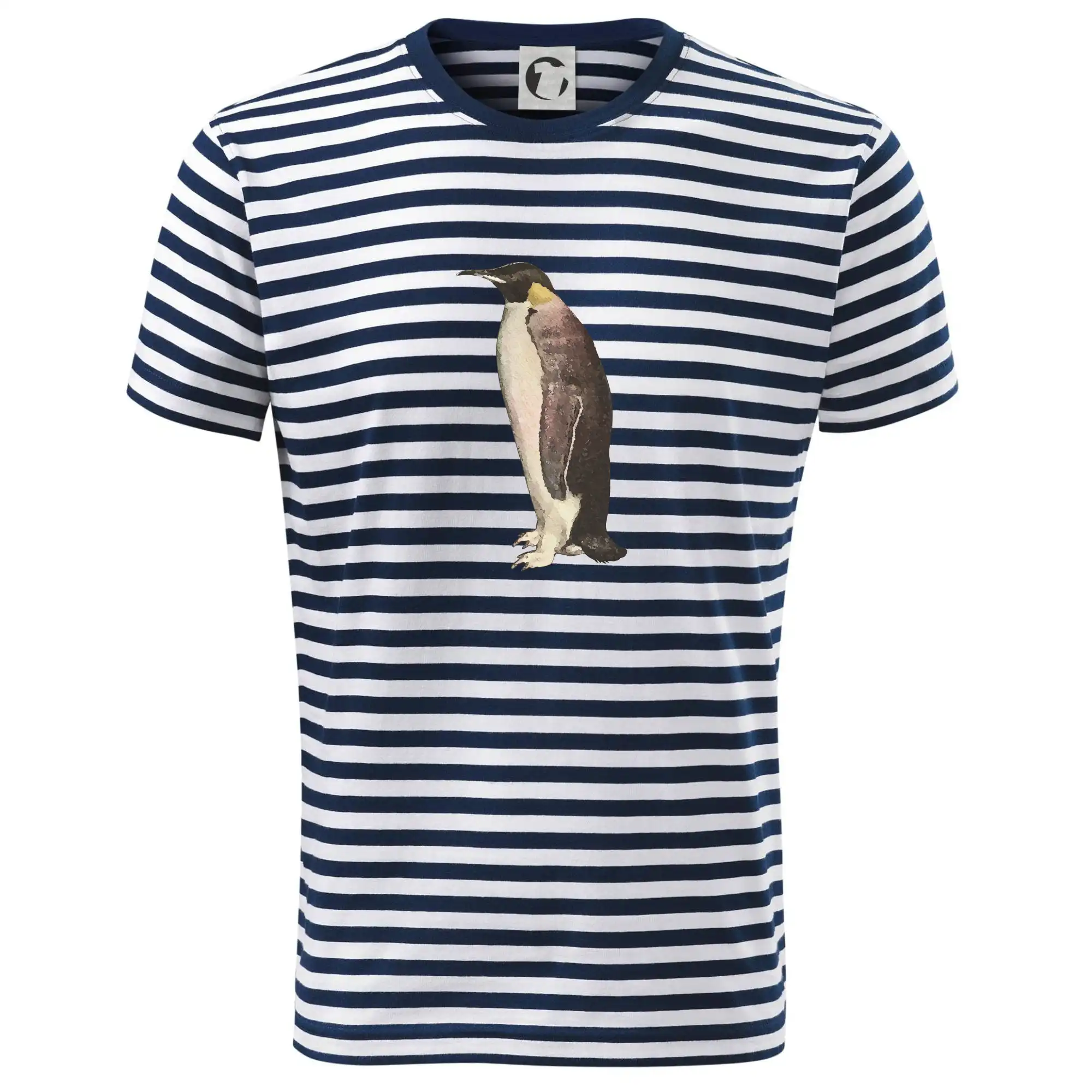 Tučňák kreslený vodovými barvami