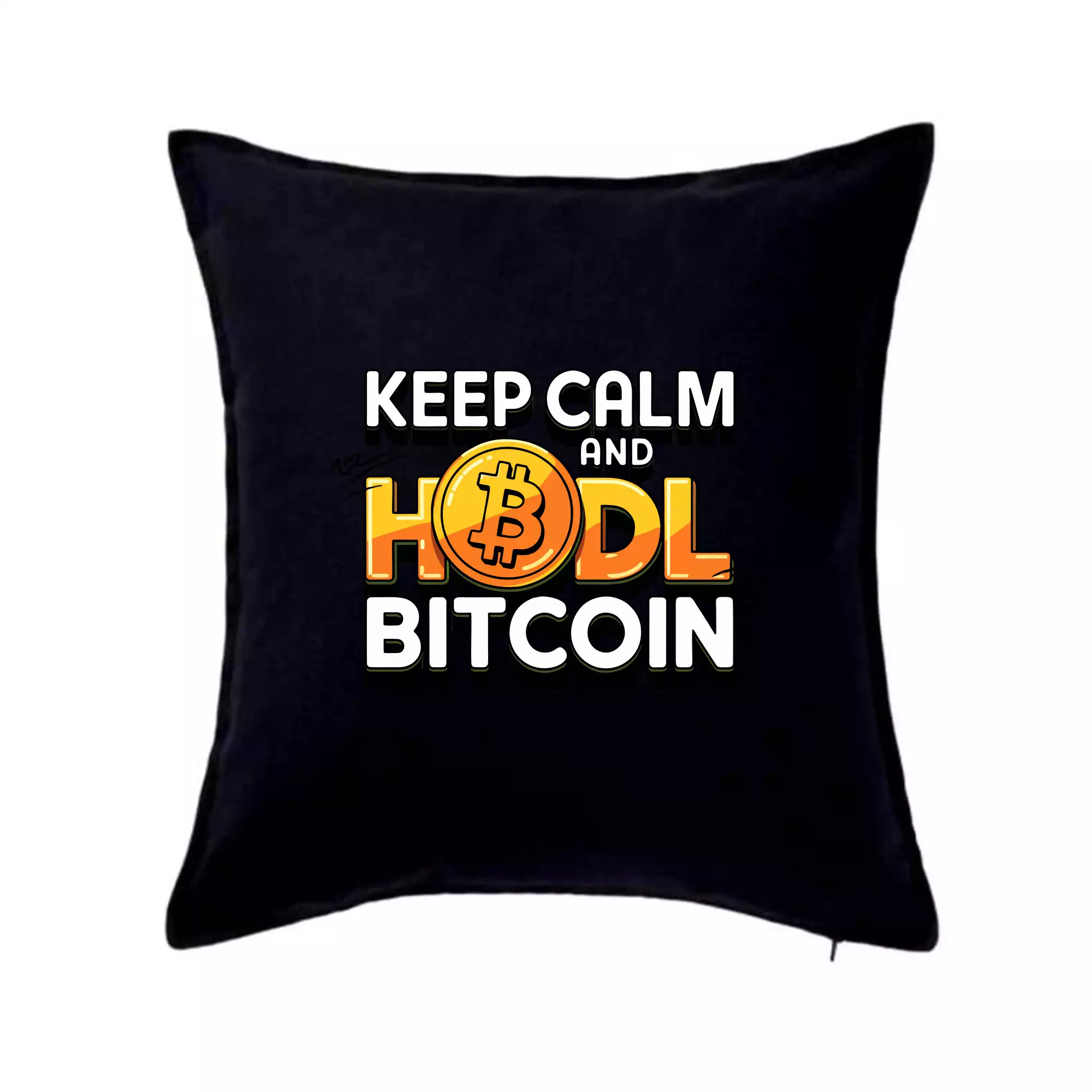 3D nápis Keep Calm and HODL Bitcoin