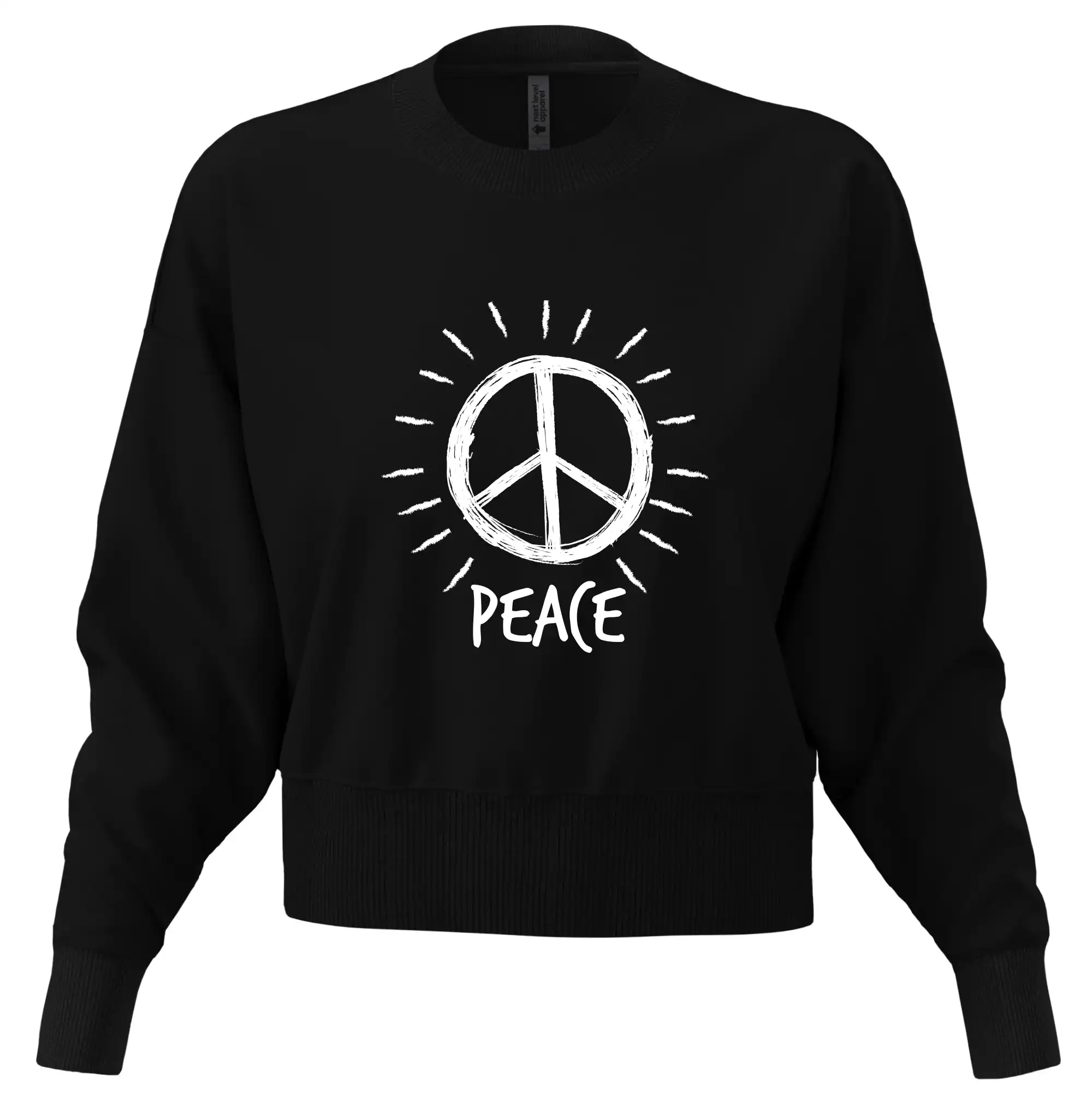 Peace symbol černobílý