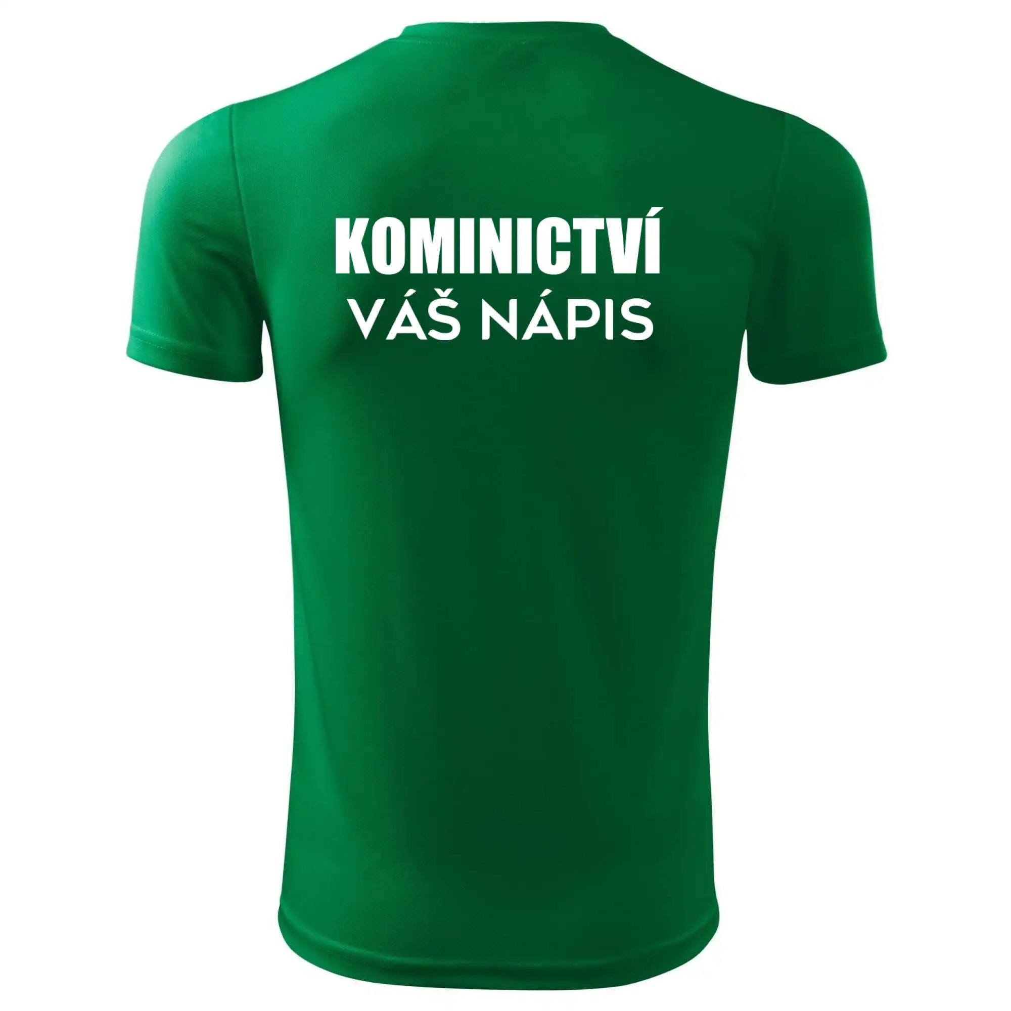 Kominík logo + nápis na zádech