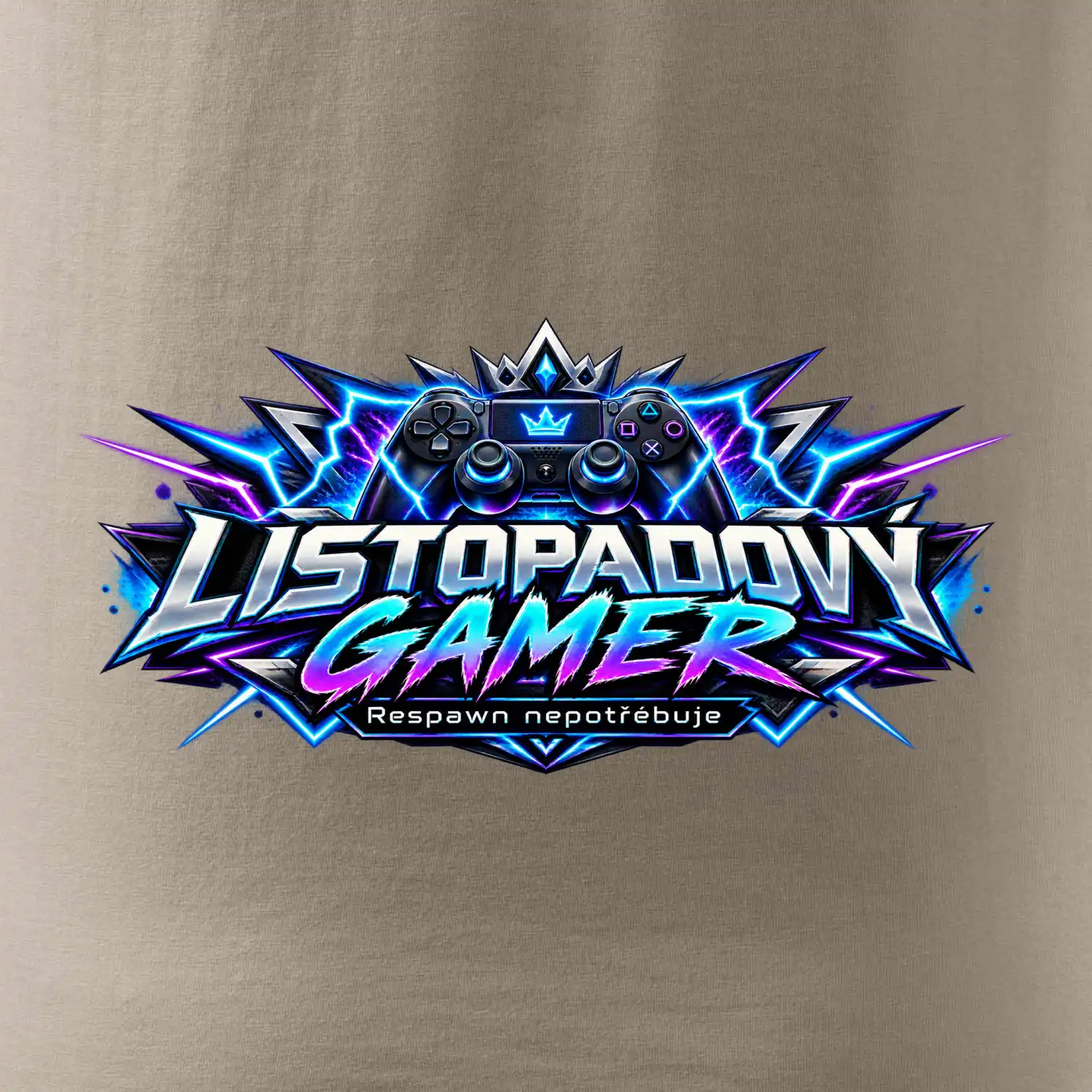 Listopadový gamer s neonovým herním ovladačem