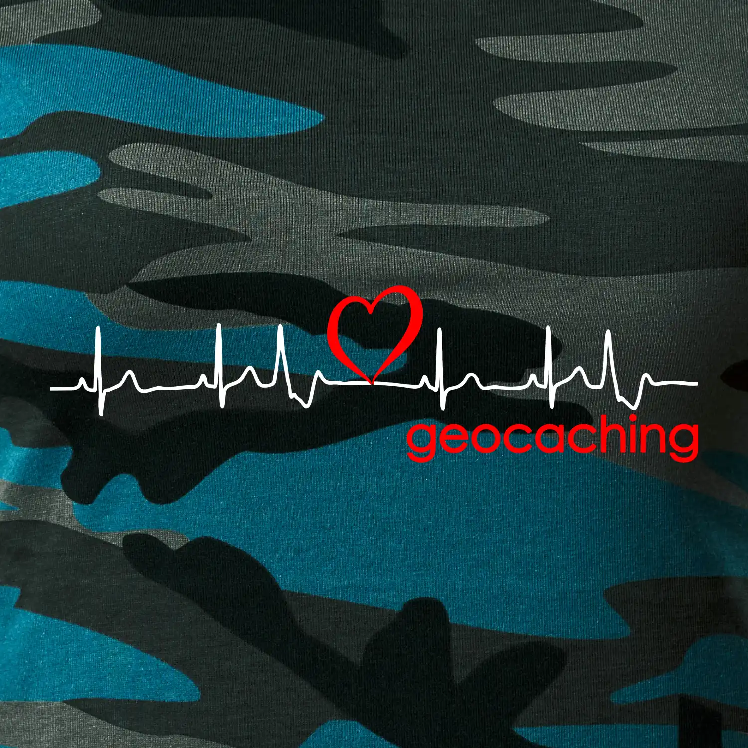 Moje srdce bije pro Geocaching -text