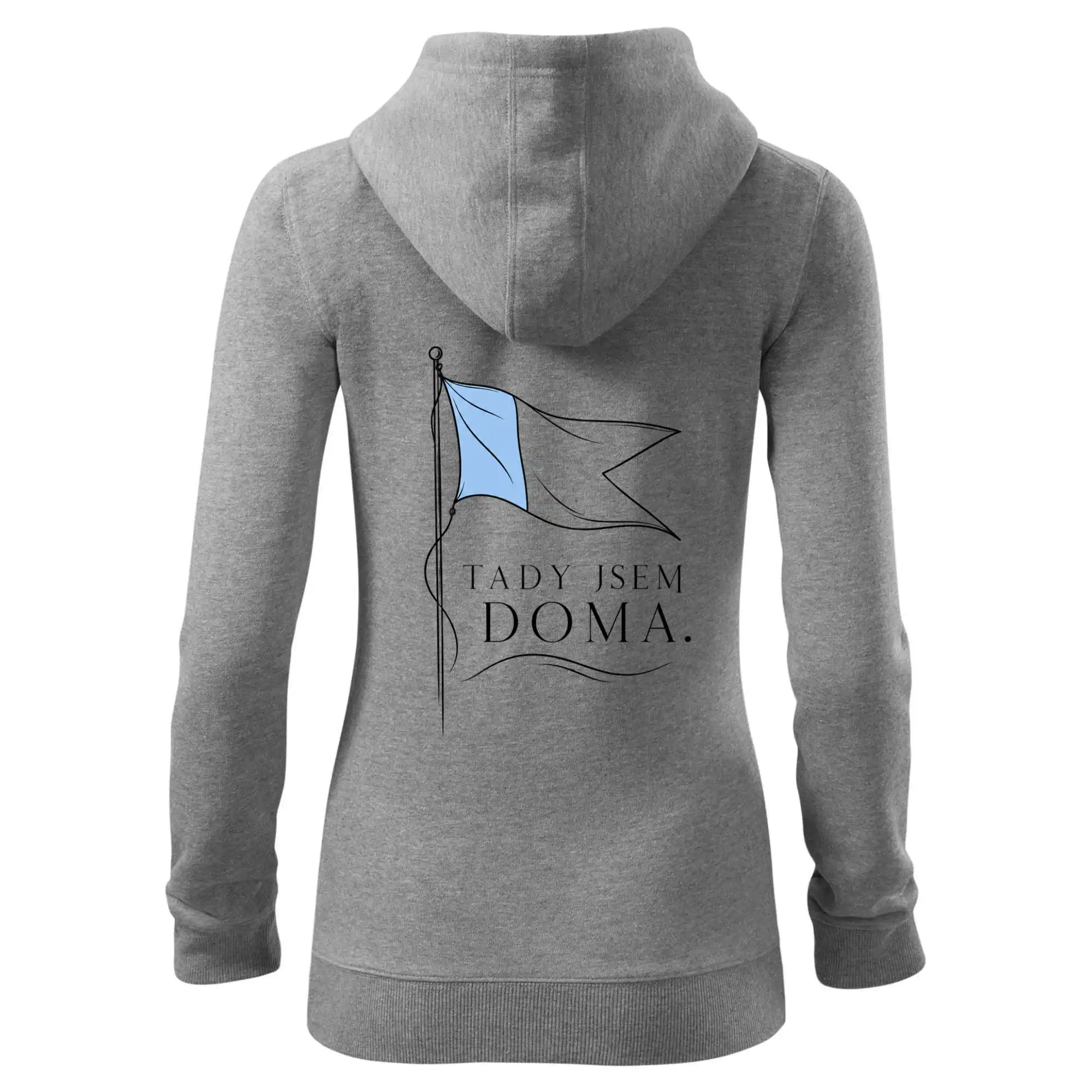 Tady jsem doma potápěčská vlajka Alfa s modrým polem