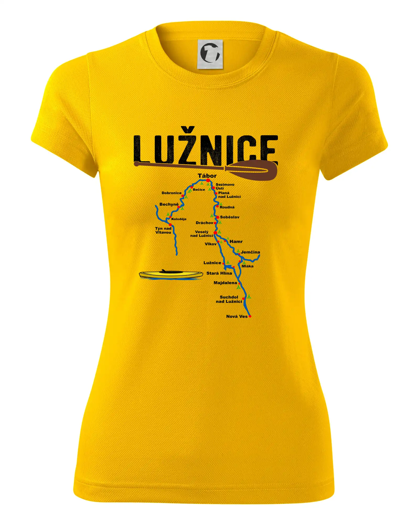 Mapa řeky Lužnice