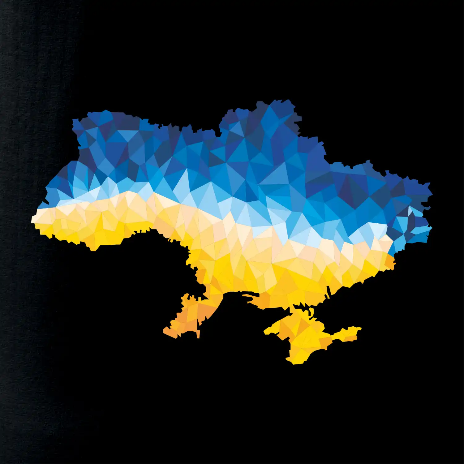 Mapa Ukrajiny polygony