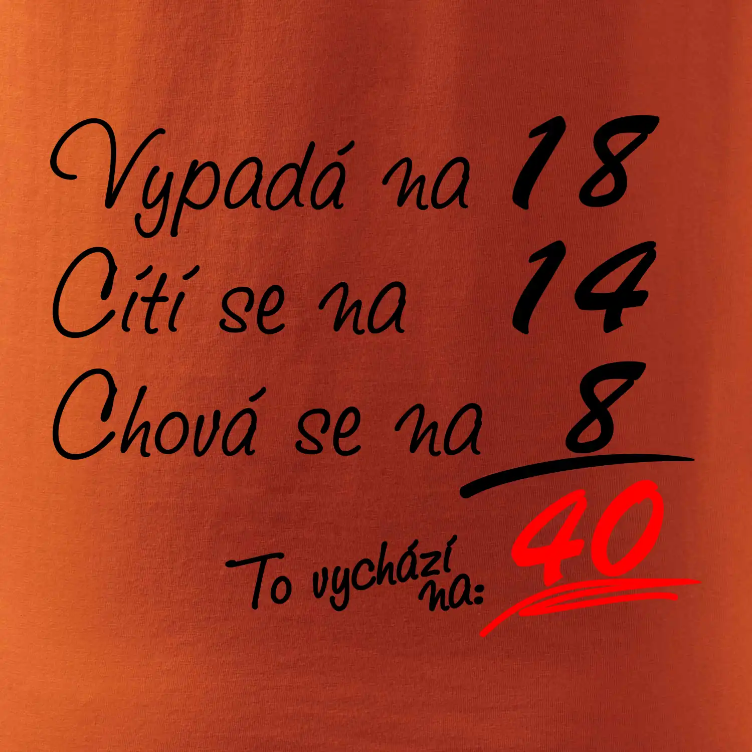 Vypadá, cítí se, chová se - 40 let