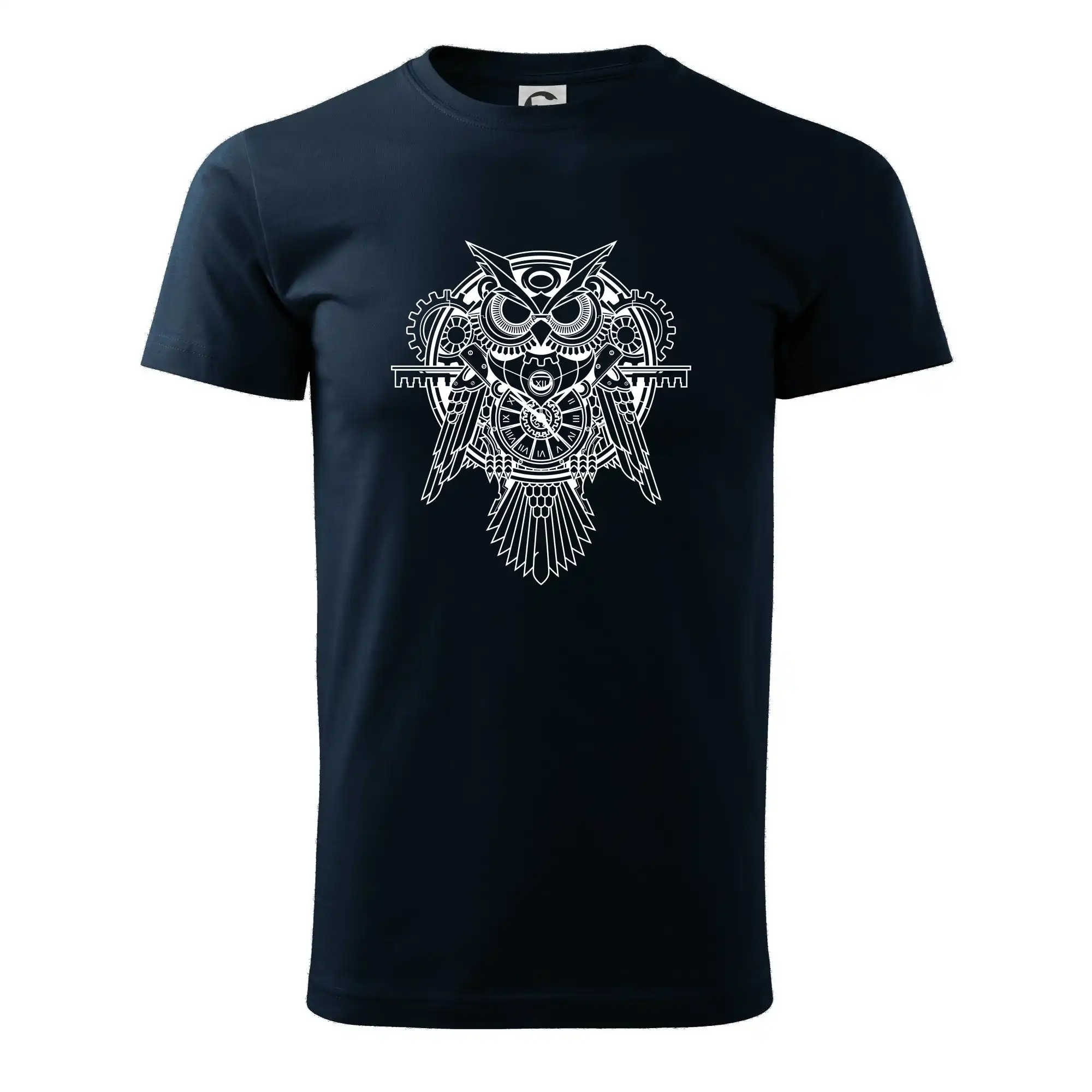 Steampunk sova černobílá