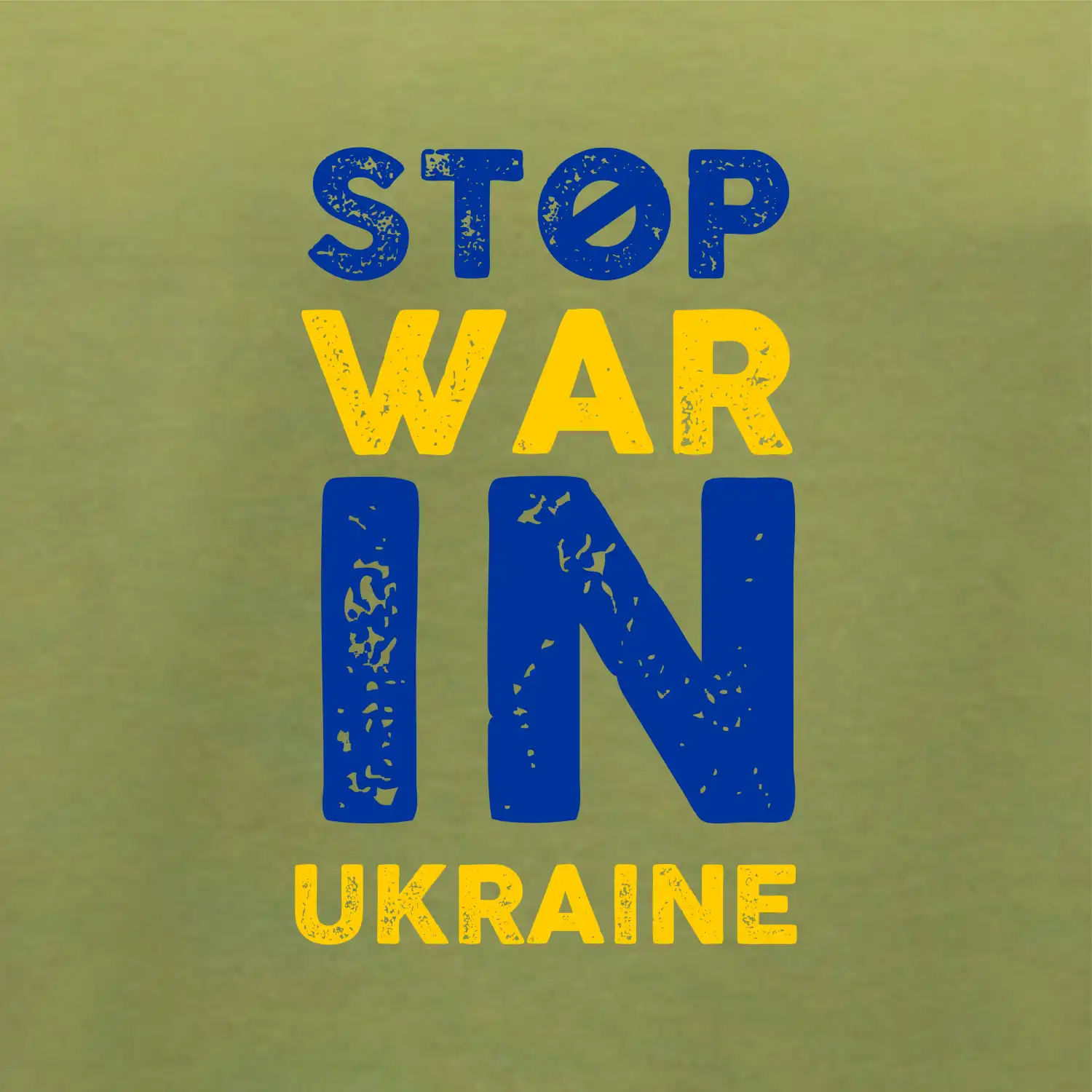 Barevný nápis Stop war in ukraine