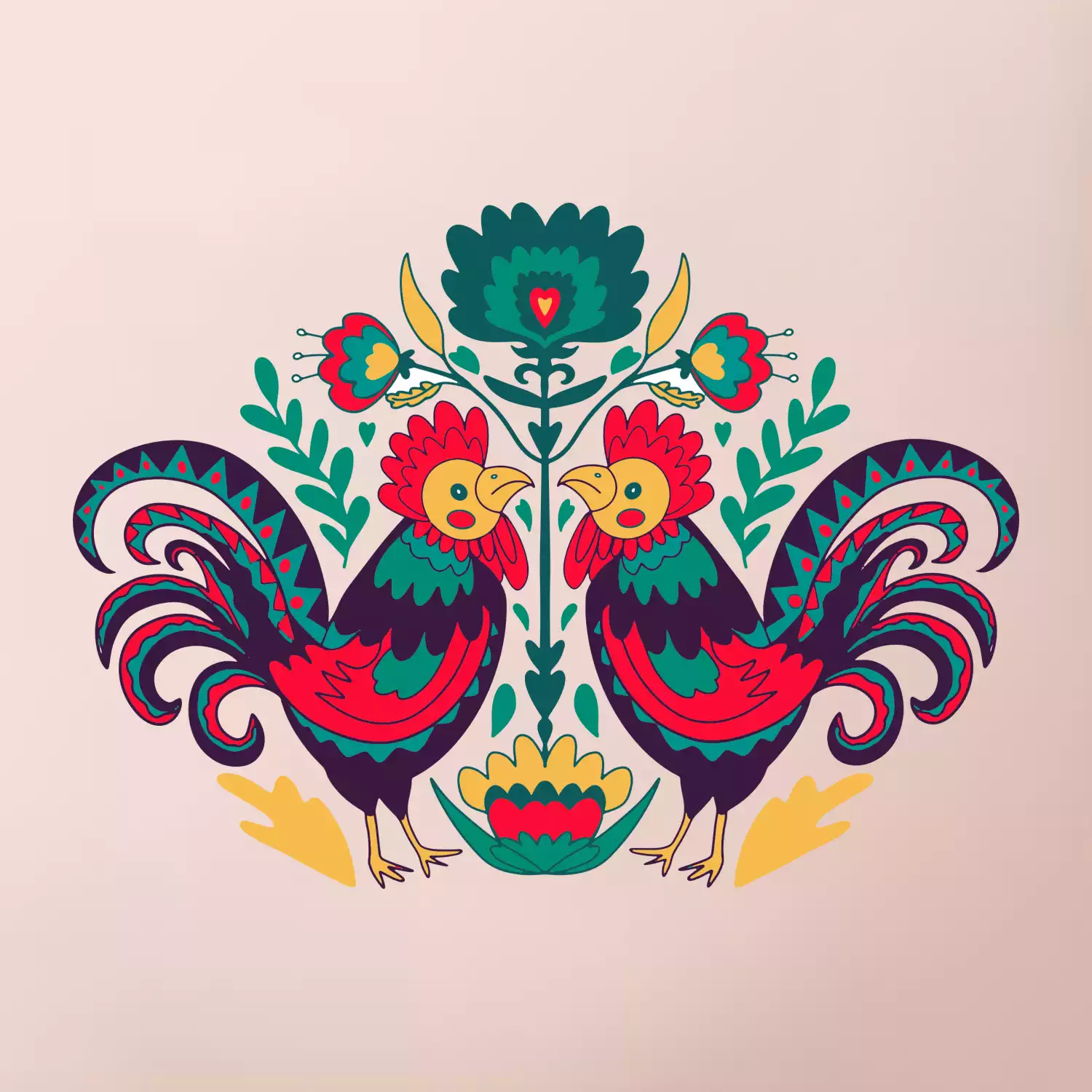 Folklor - Slepice barevné