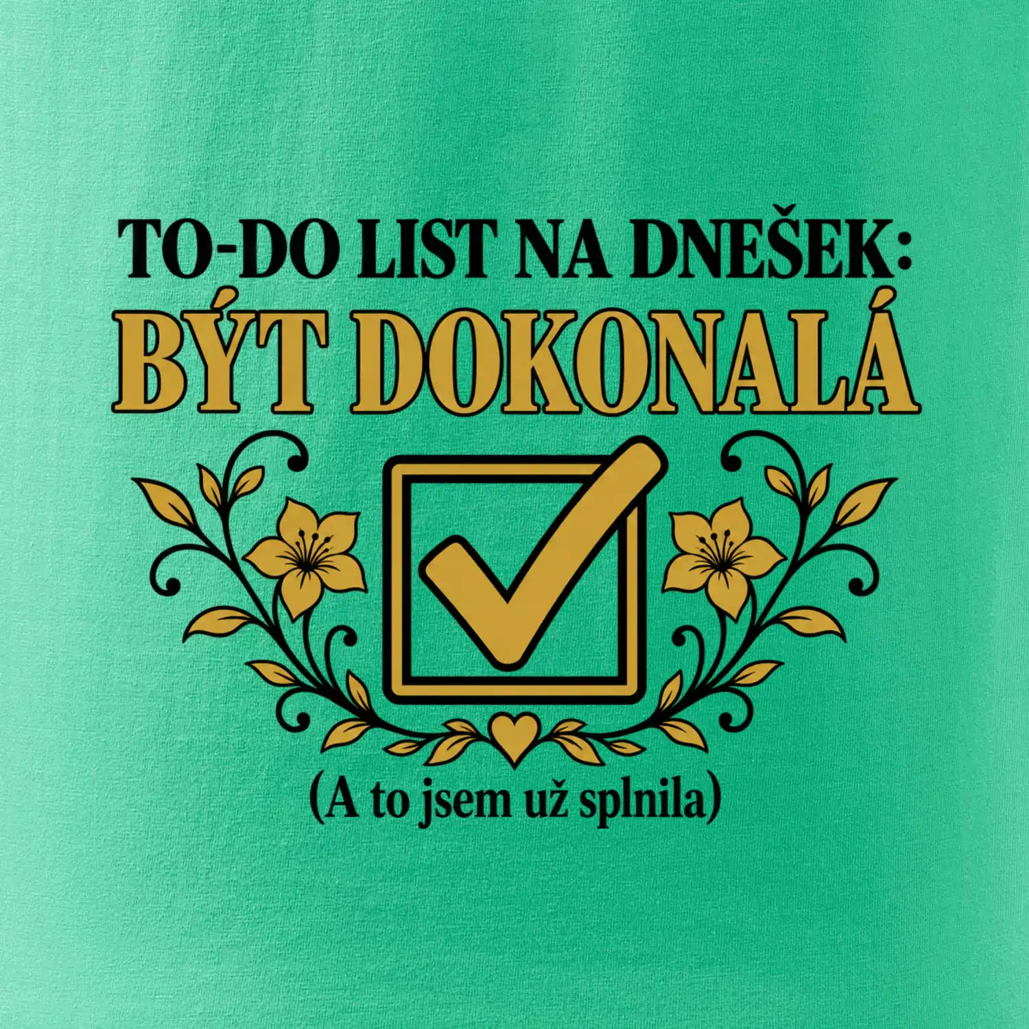 To-Do list na dnešek Být dokonalá