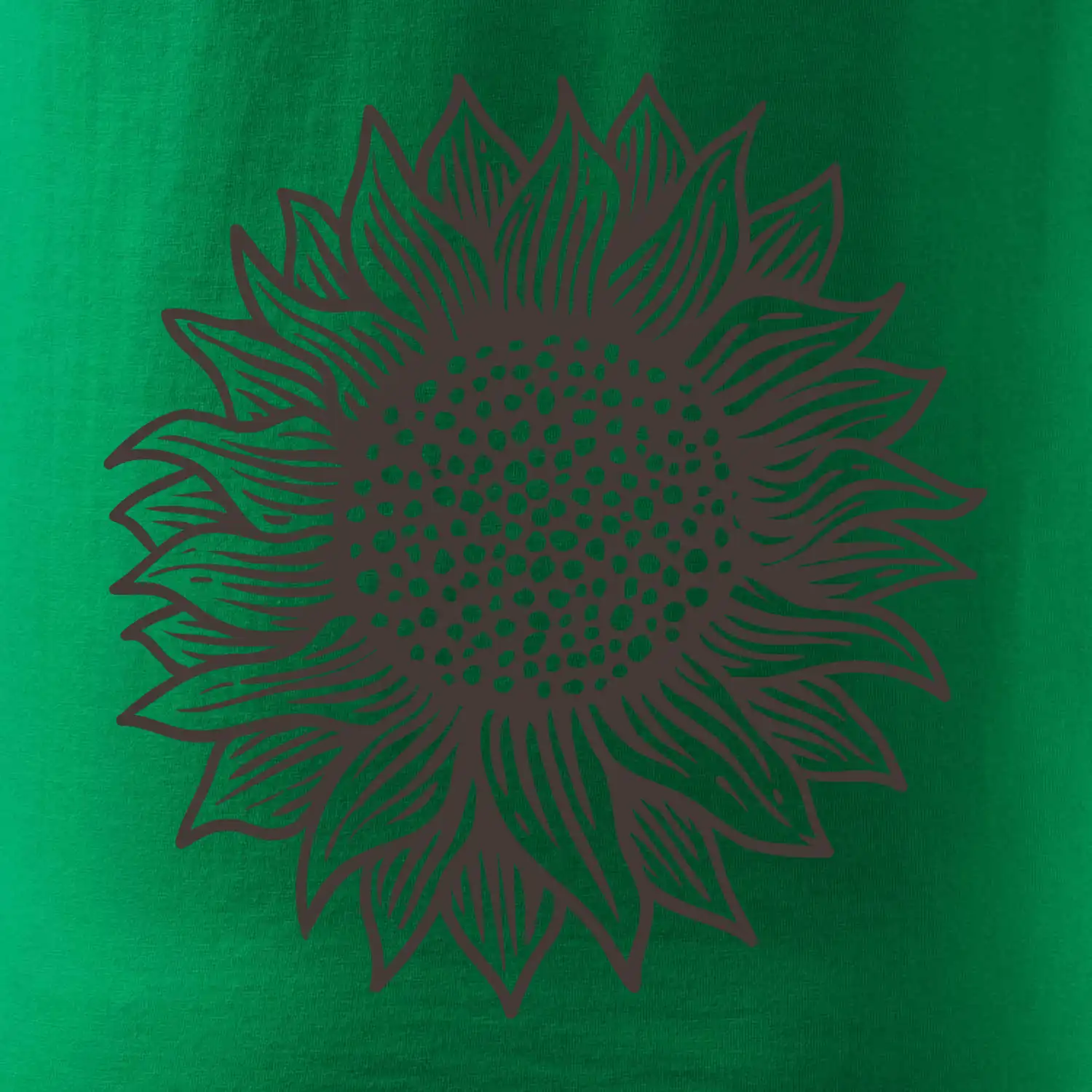 Slunečnice kreslená černobílá