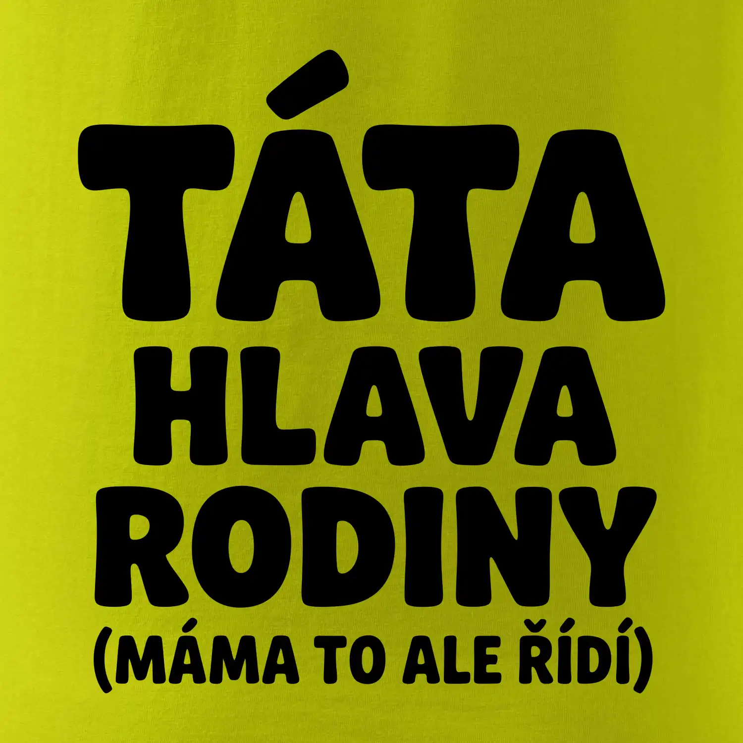 Táta - hlava rodiny  (máma to,  ale řídí)