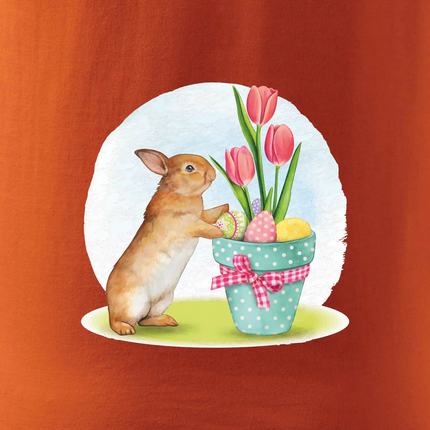 Velikonoční zajíček tulipány