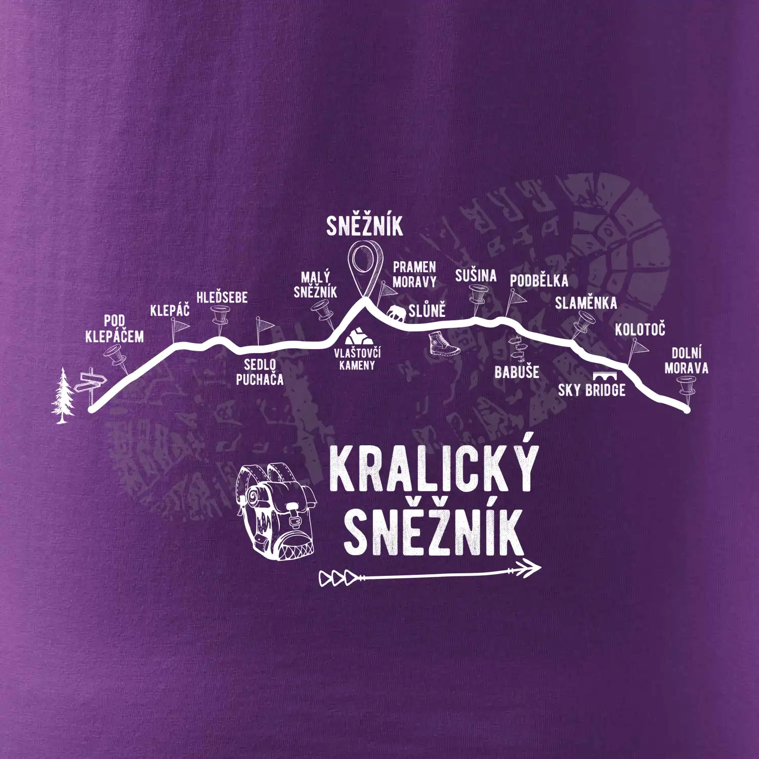 Profil kopců - Kralický Sněžník