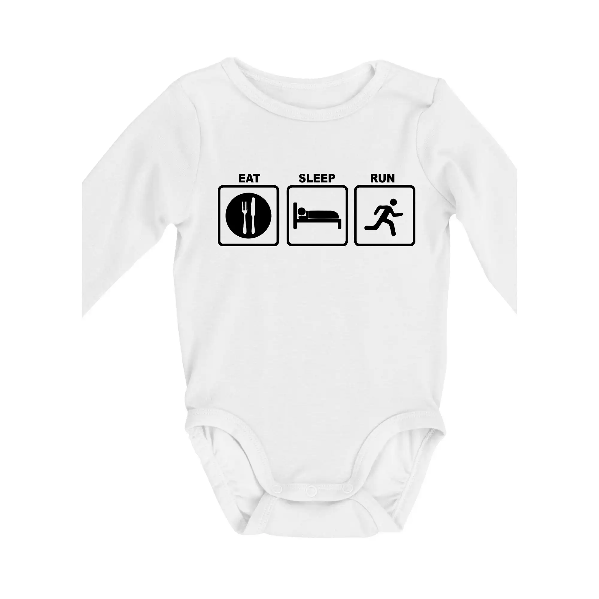 Eat sleep run čtverce