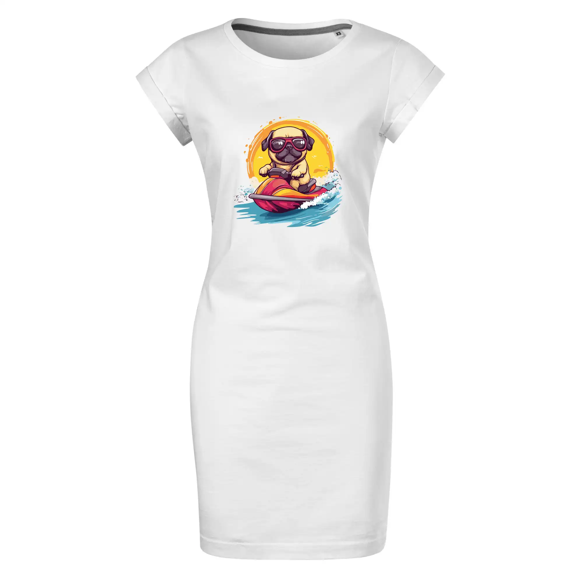 Mops na vodním skútru