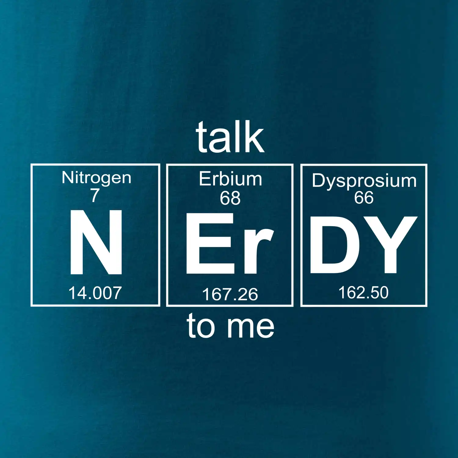 Talk nerdy - periodická tabulka