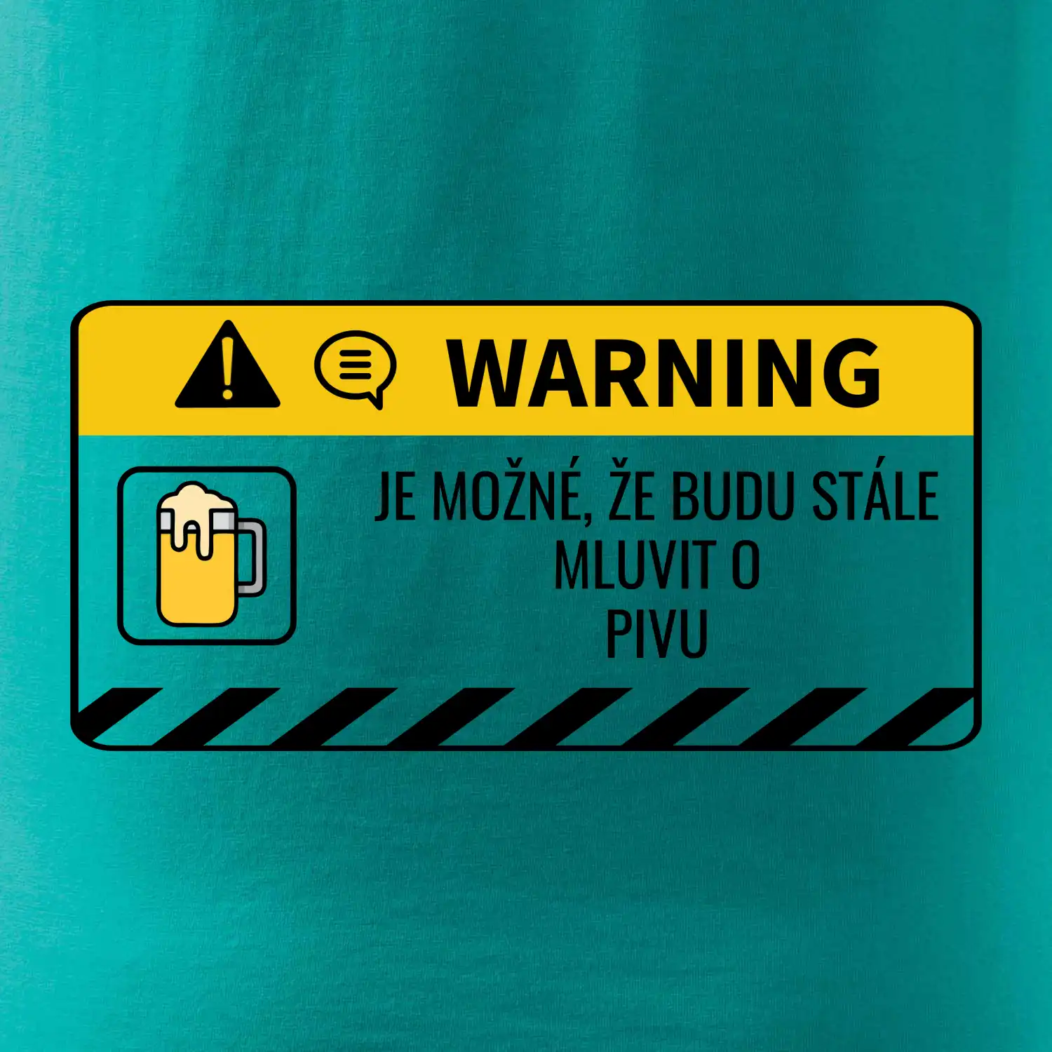 Warning mluvení - pivo
