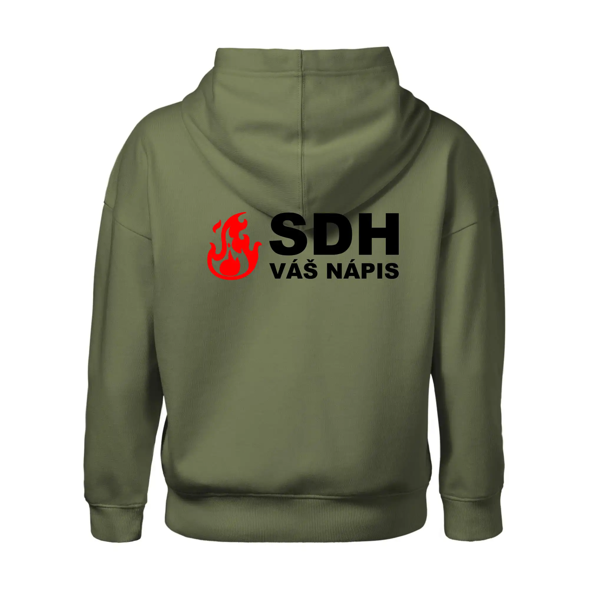 SDH nápis (oheň, název sboru - vlastní nápis)