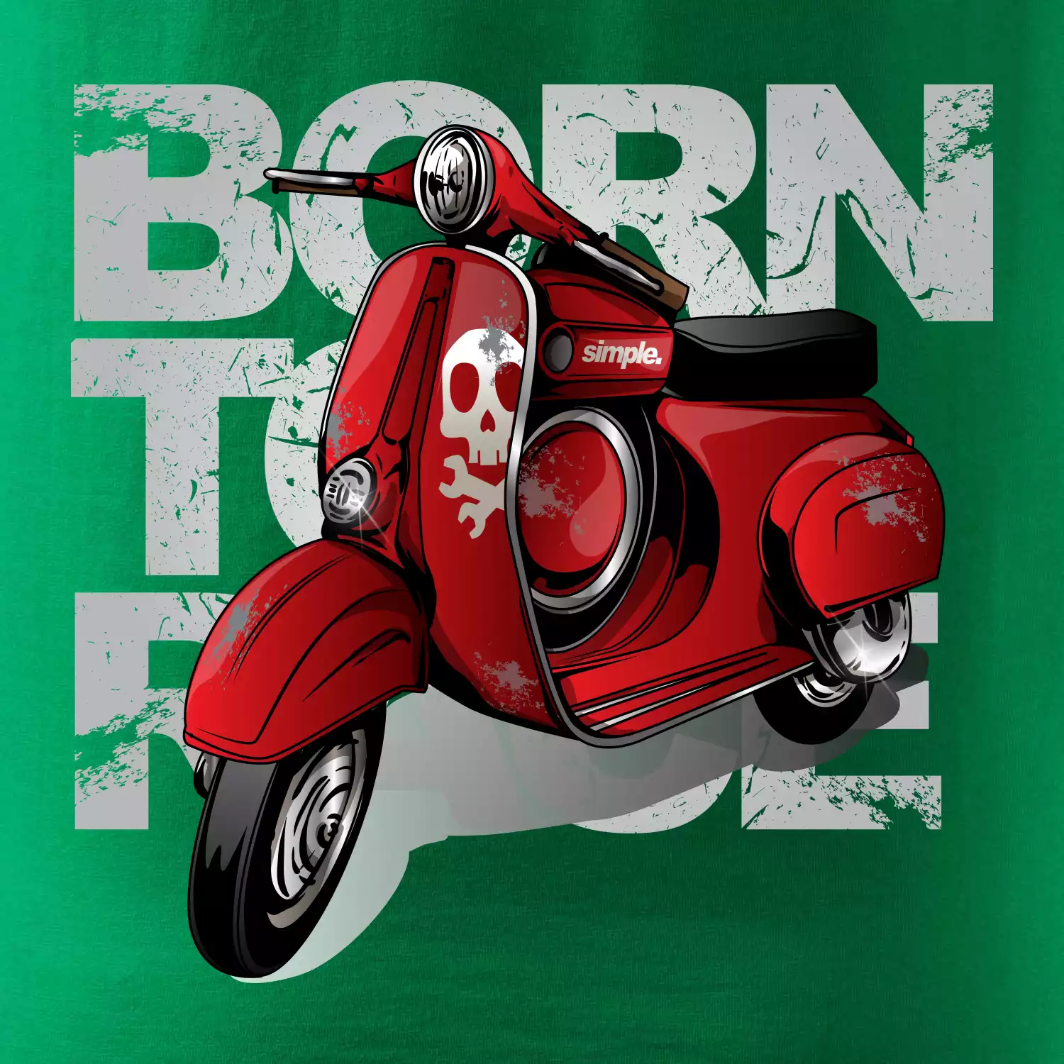 Scooter born to ride red