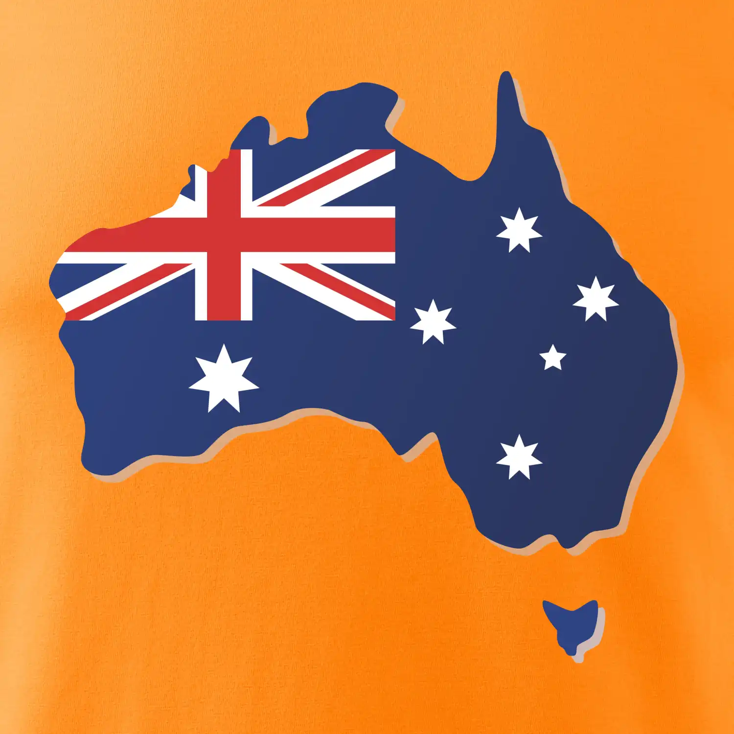 Austrálie - vlajka mapa