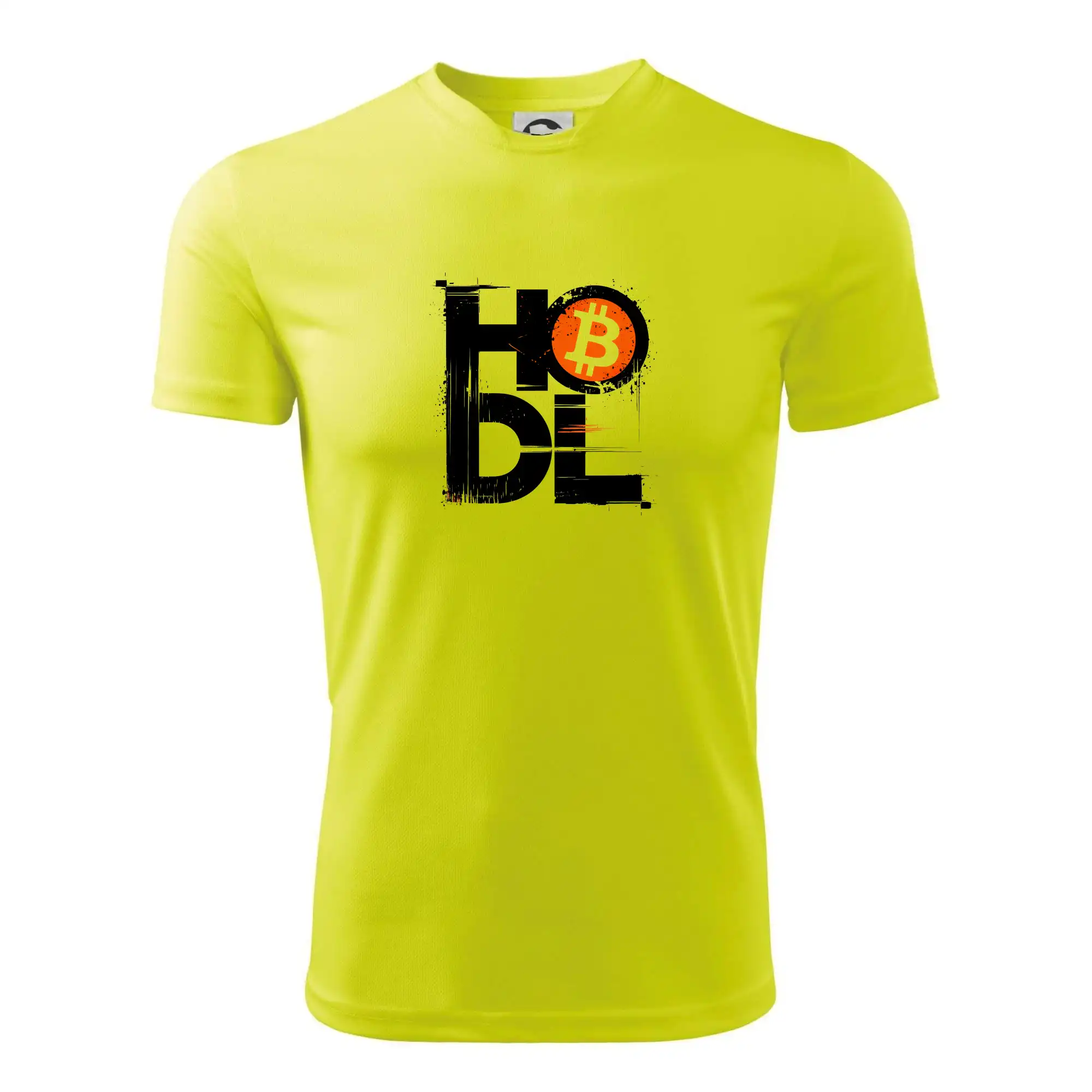 Hodl velký nápis a logo BTC