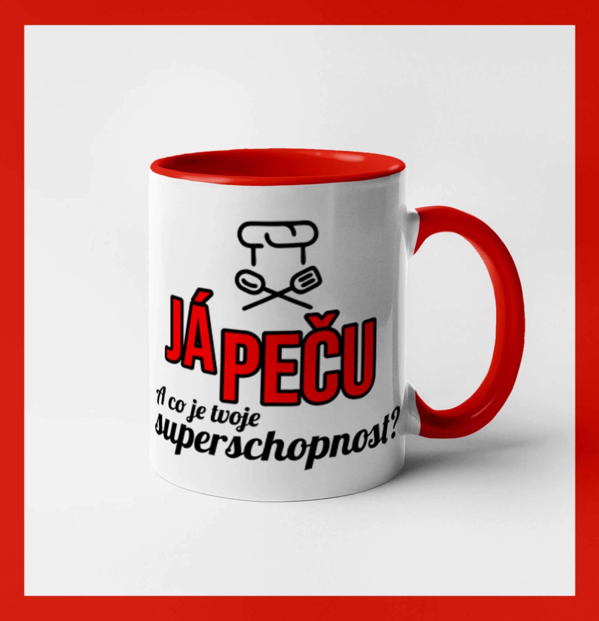 Já peču - tvoje superschopnost? rovný nápis