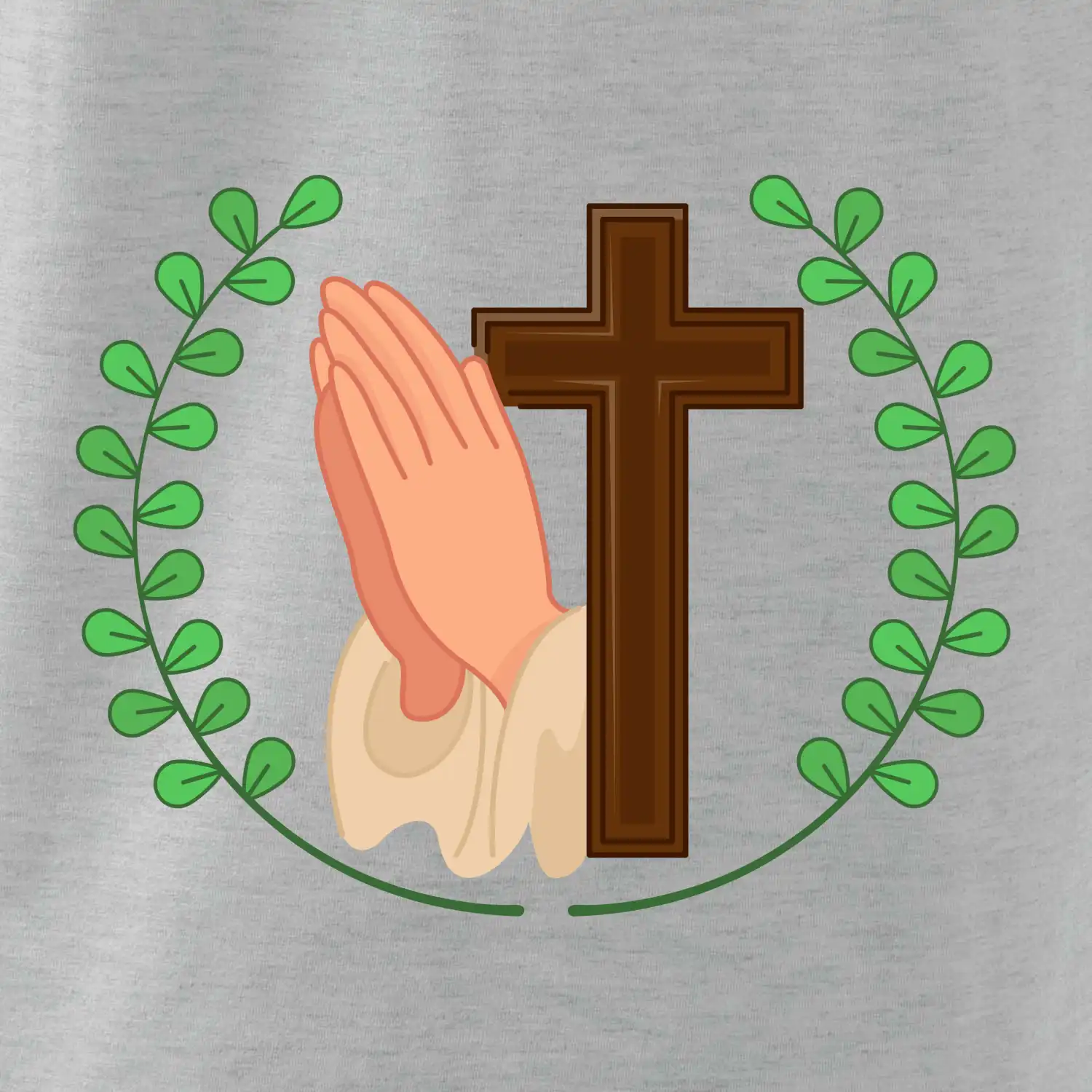 Věnec - kříž a modlení