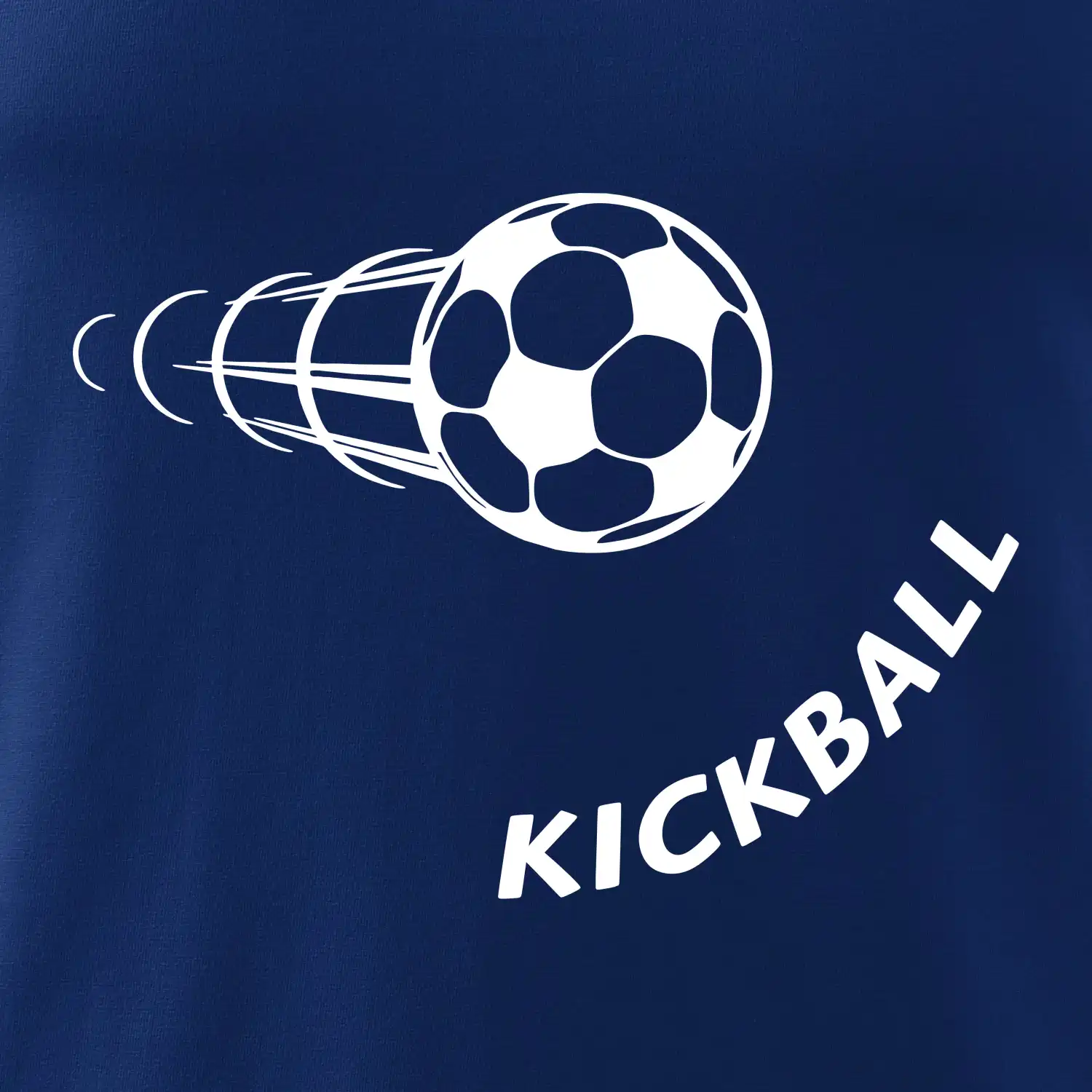 Kickball nápis šikmo