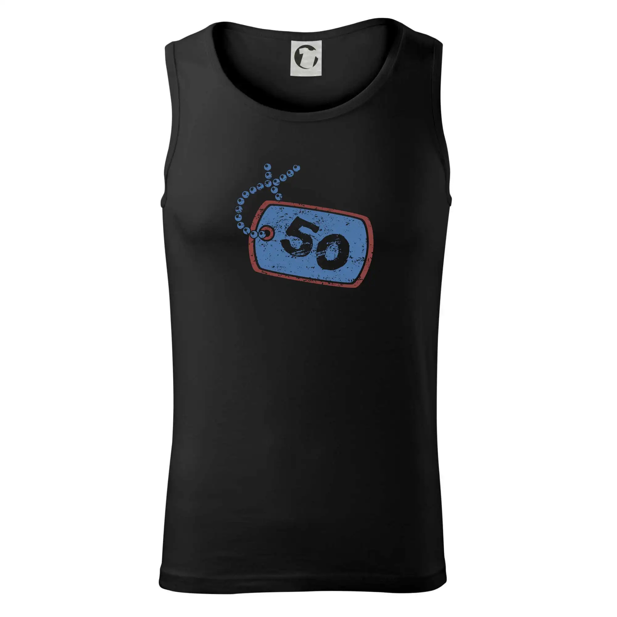 50 na krku štítek
